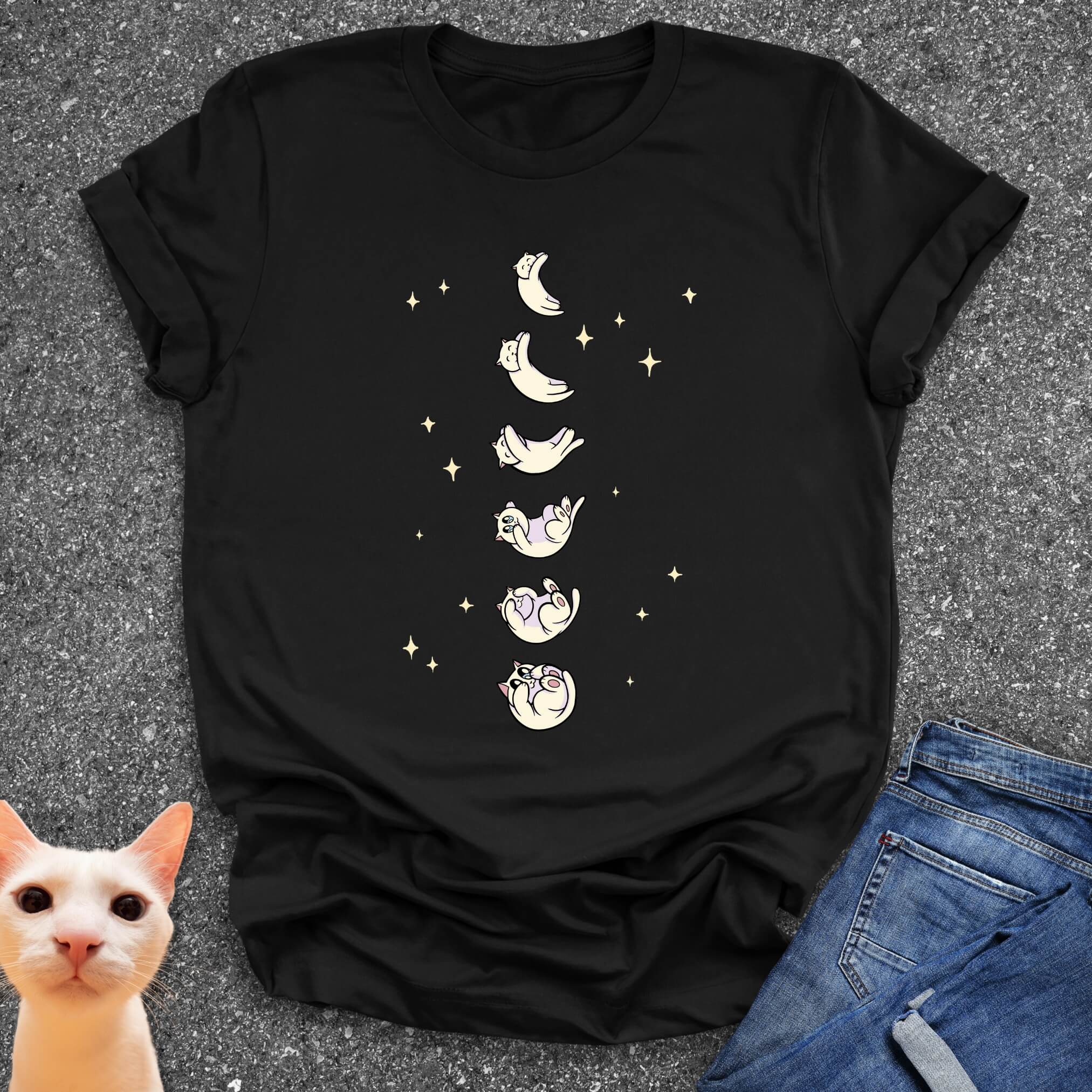 Cat Moon Phases T-Shirt