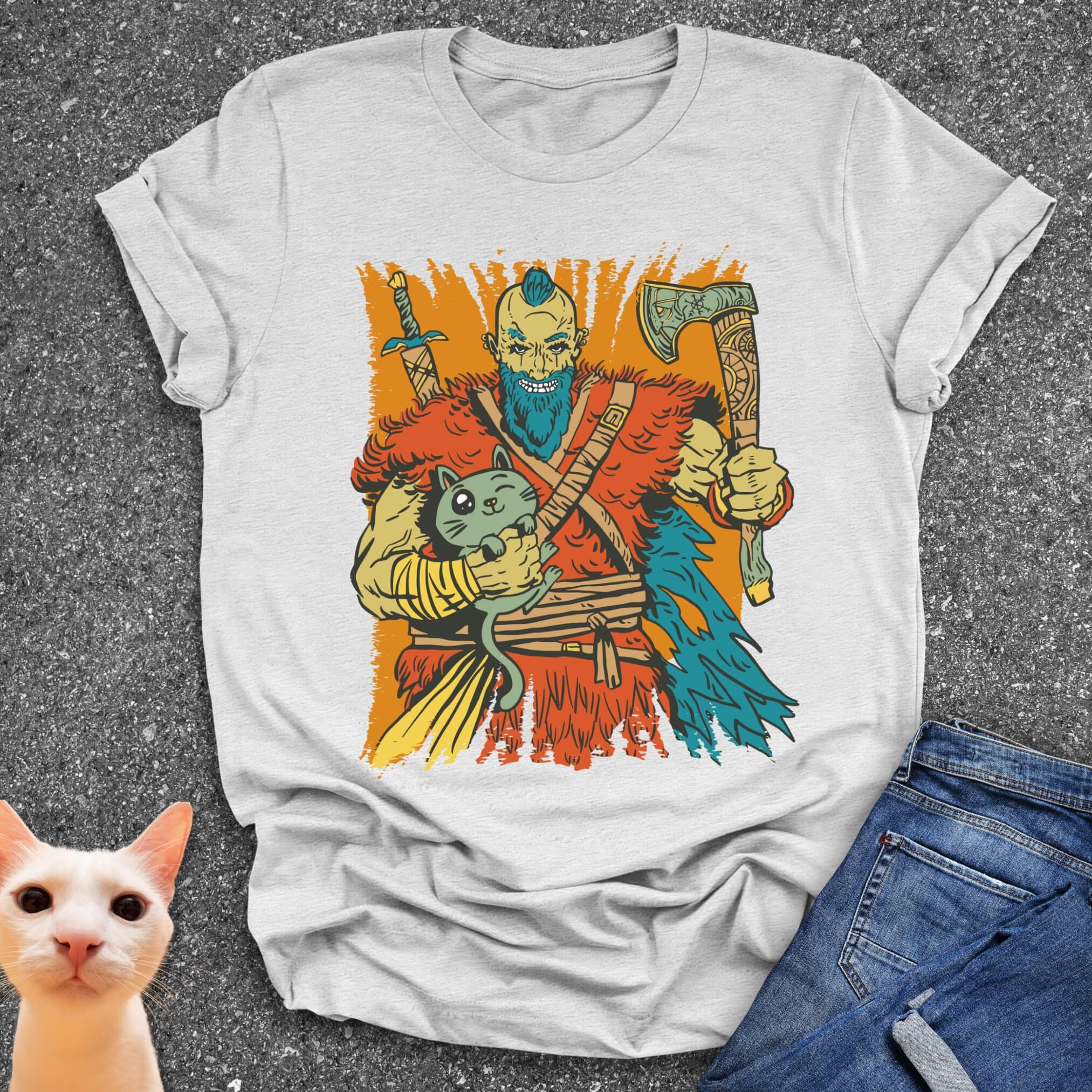 Viking & Cat T-Shirt