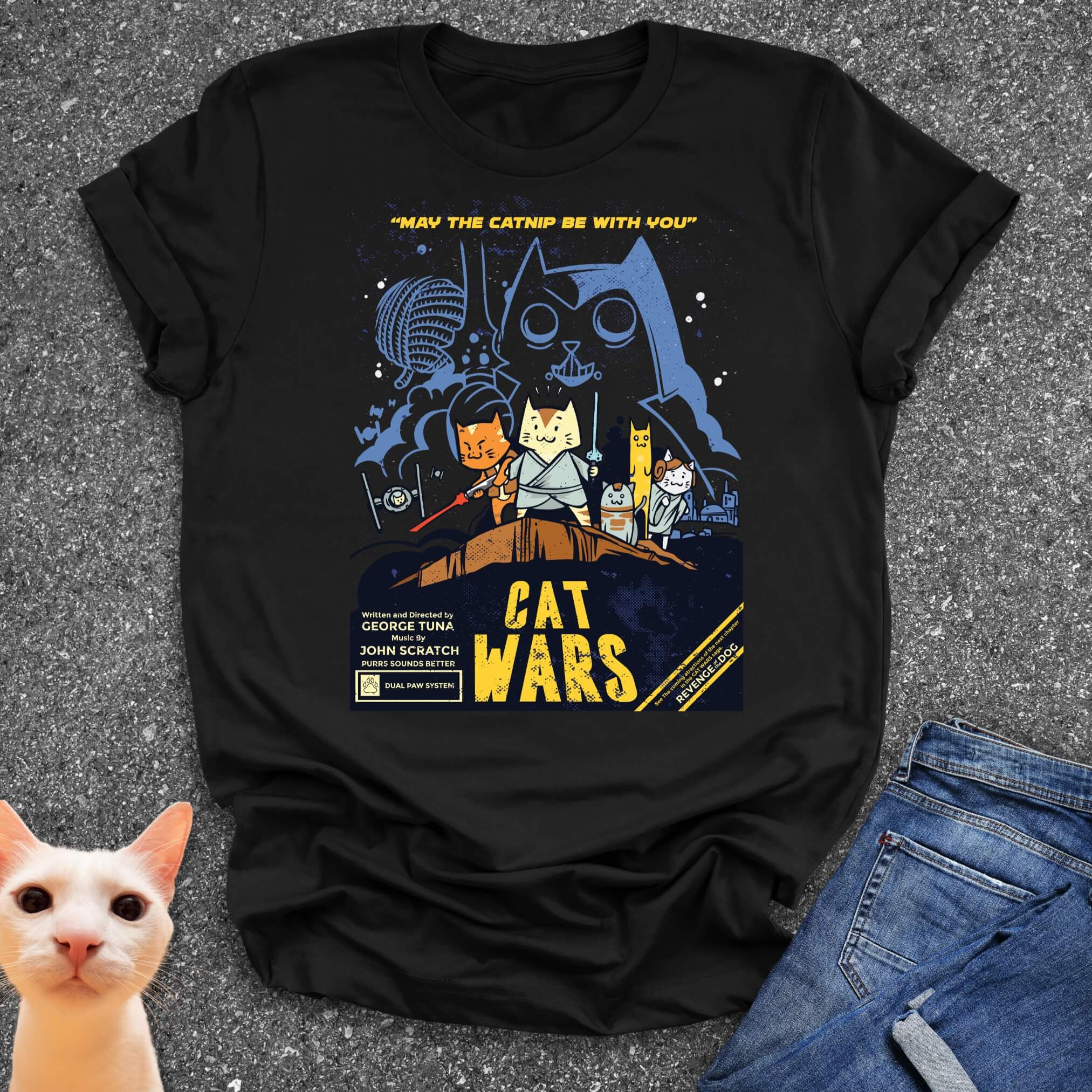 Cat Wars - May The Catnip Be With You T-Shirt