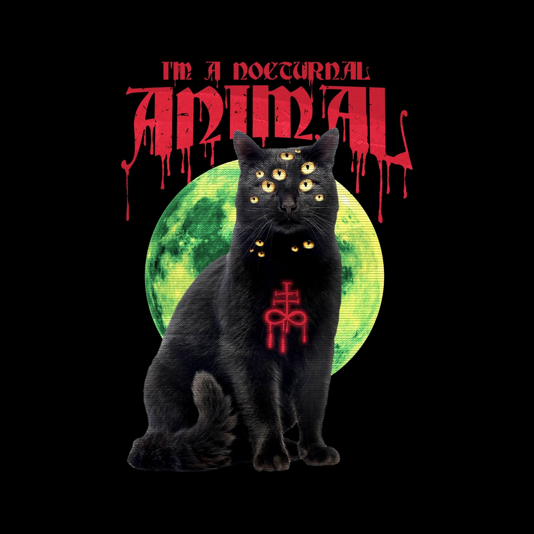 I'm A Nocturnal Animal T-Shirt (Back Design)
