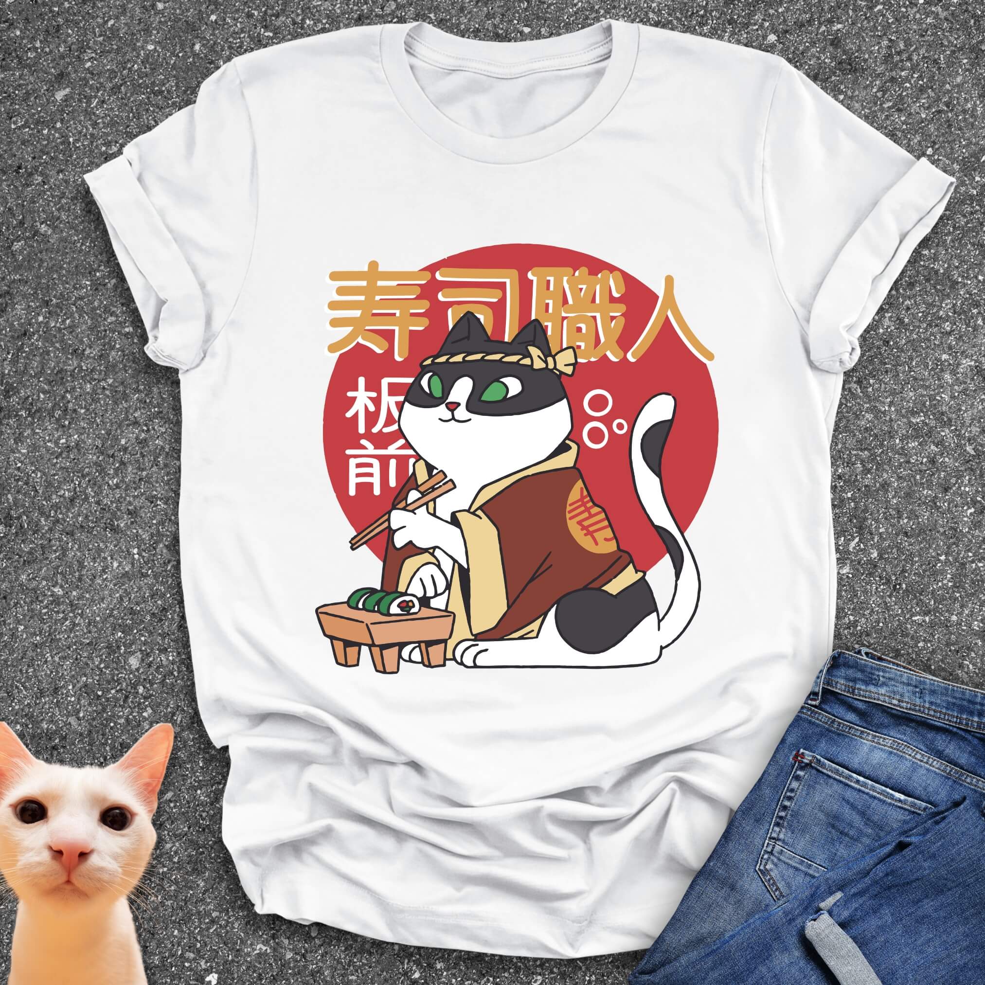 Cat Sushi Chef T-Shirt