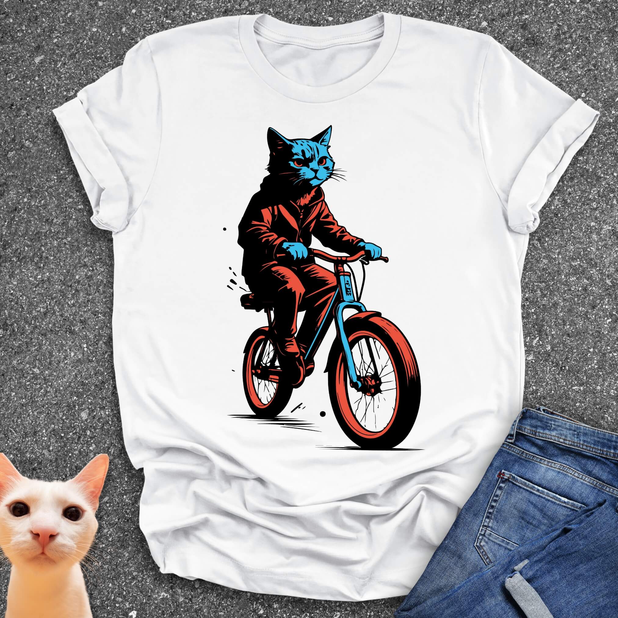 Cat Cyclist T-Shirt