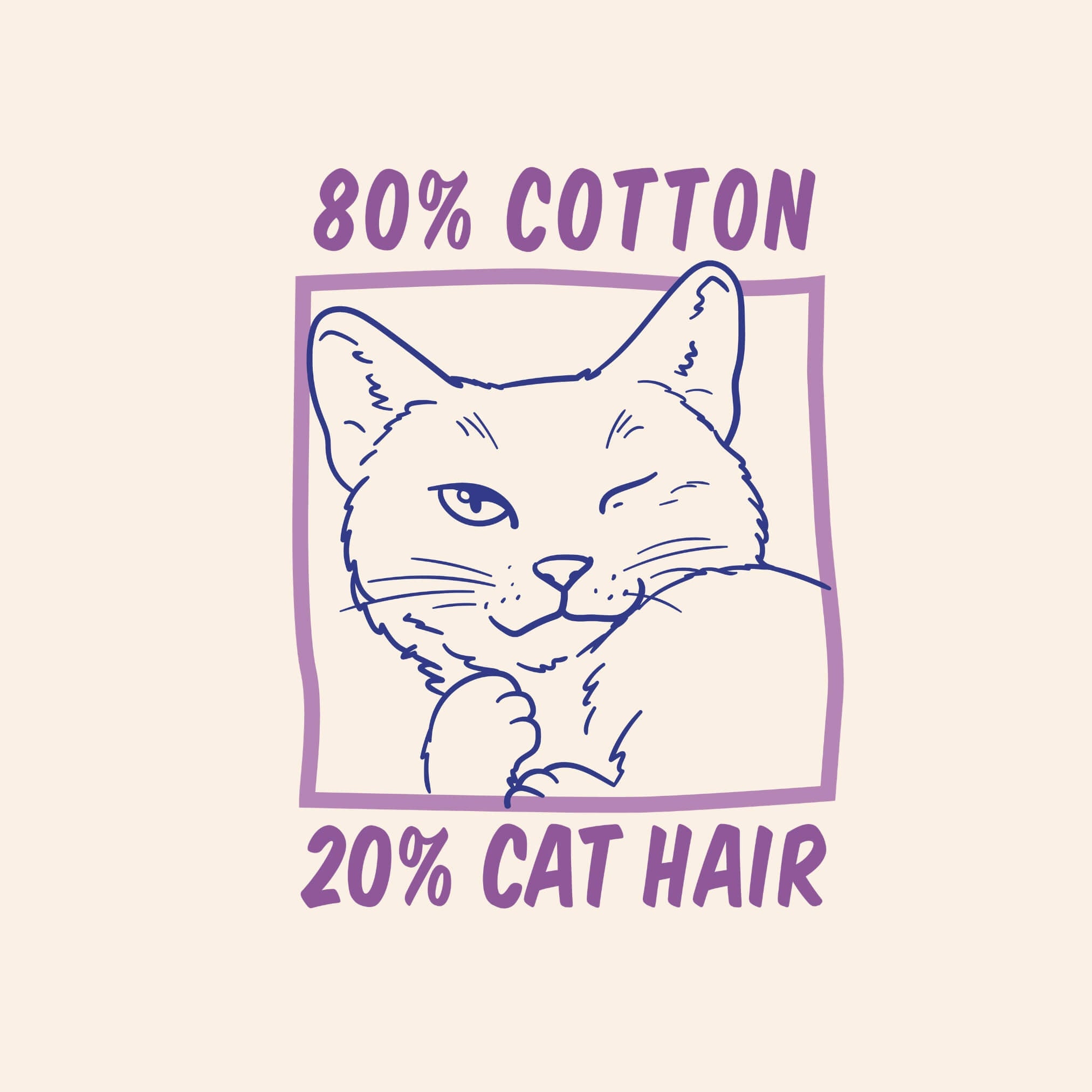 80% Cotton 20% Cat Hair T-Shirt – Feline Citizen