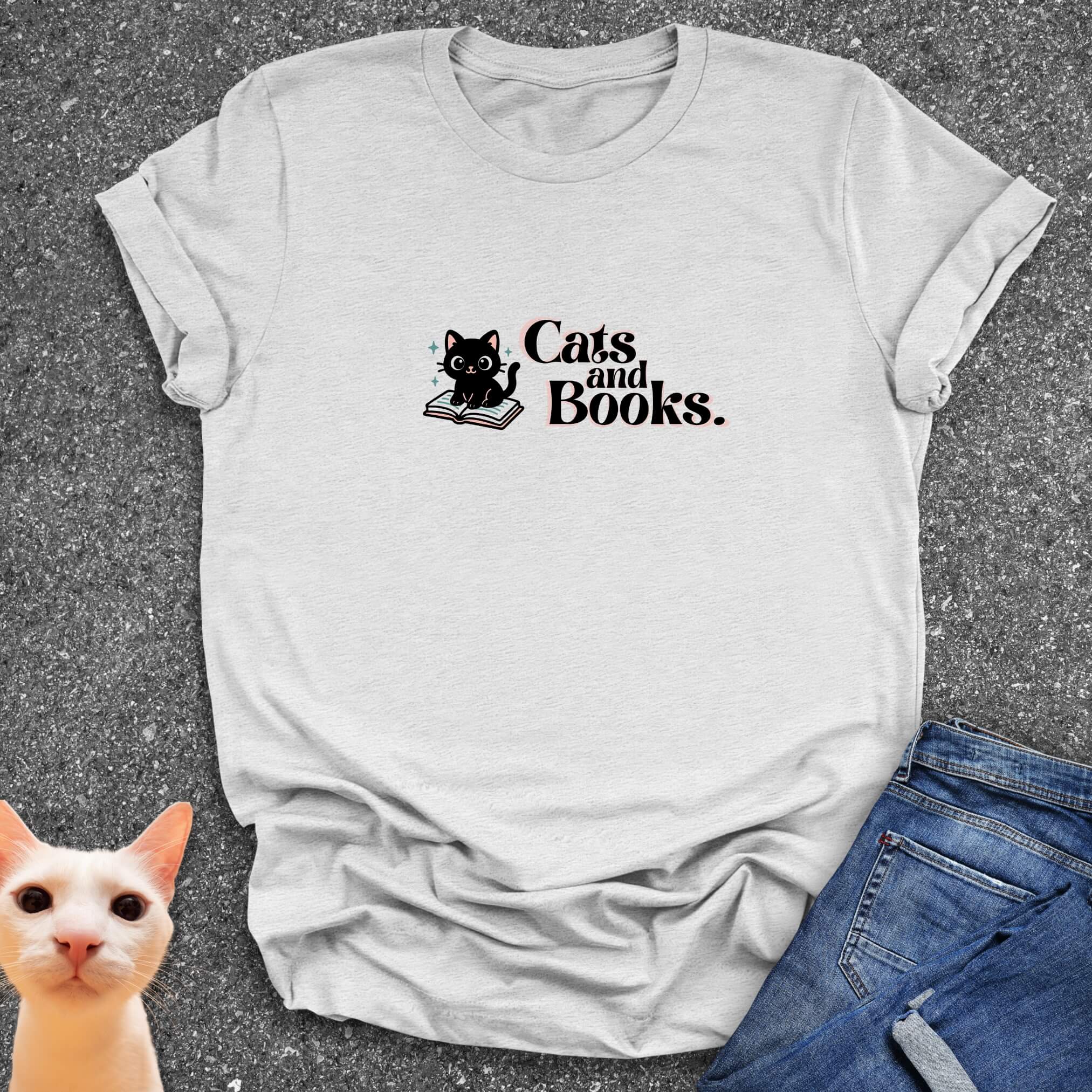 Cats and Books T-Shirt