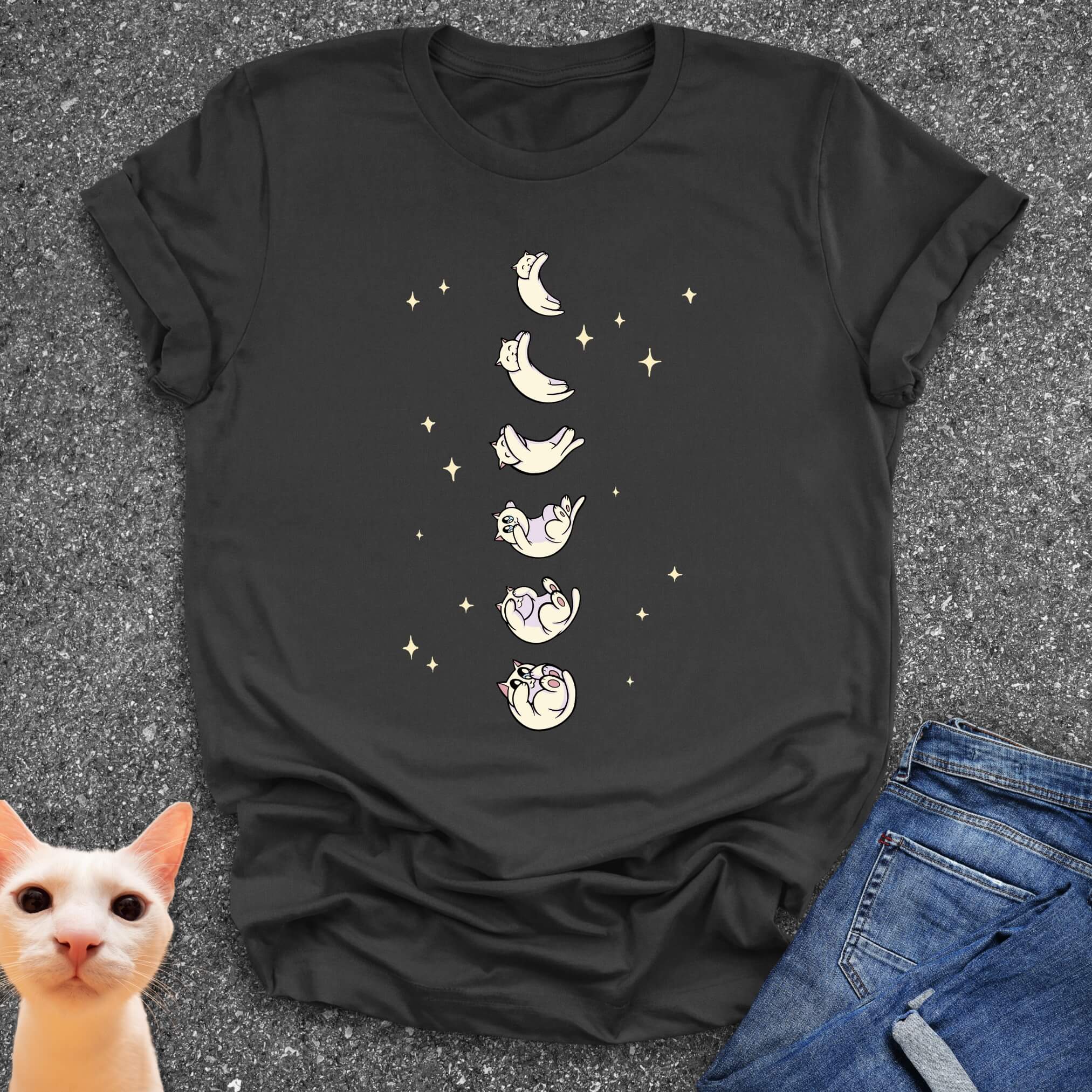 Cat Moon Phases T-Shirt