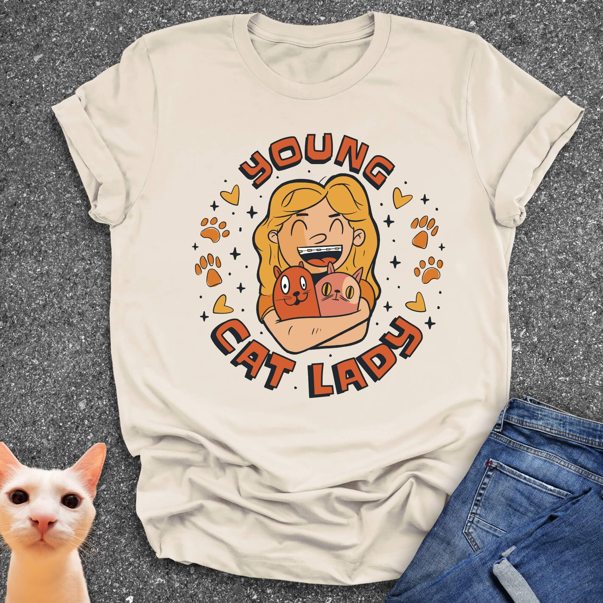 Young Cat Lady T-Shirt