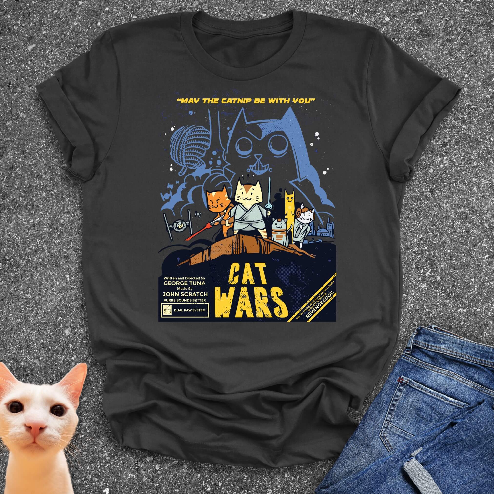 Cat Wars - May The Catnip Be With You T-Shirt