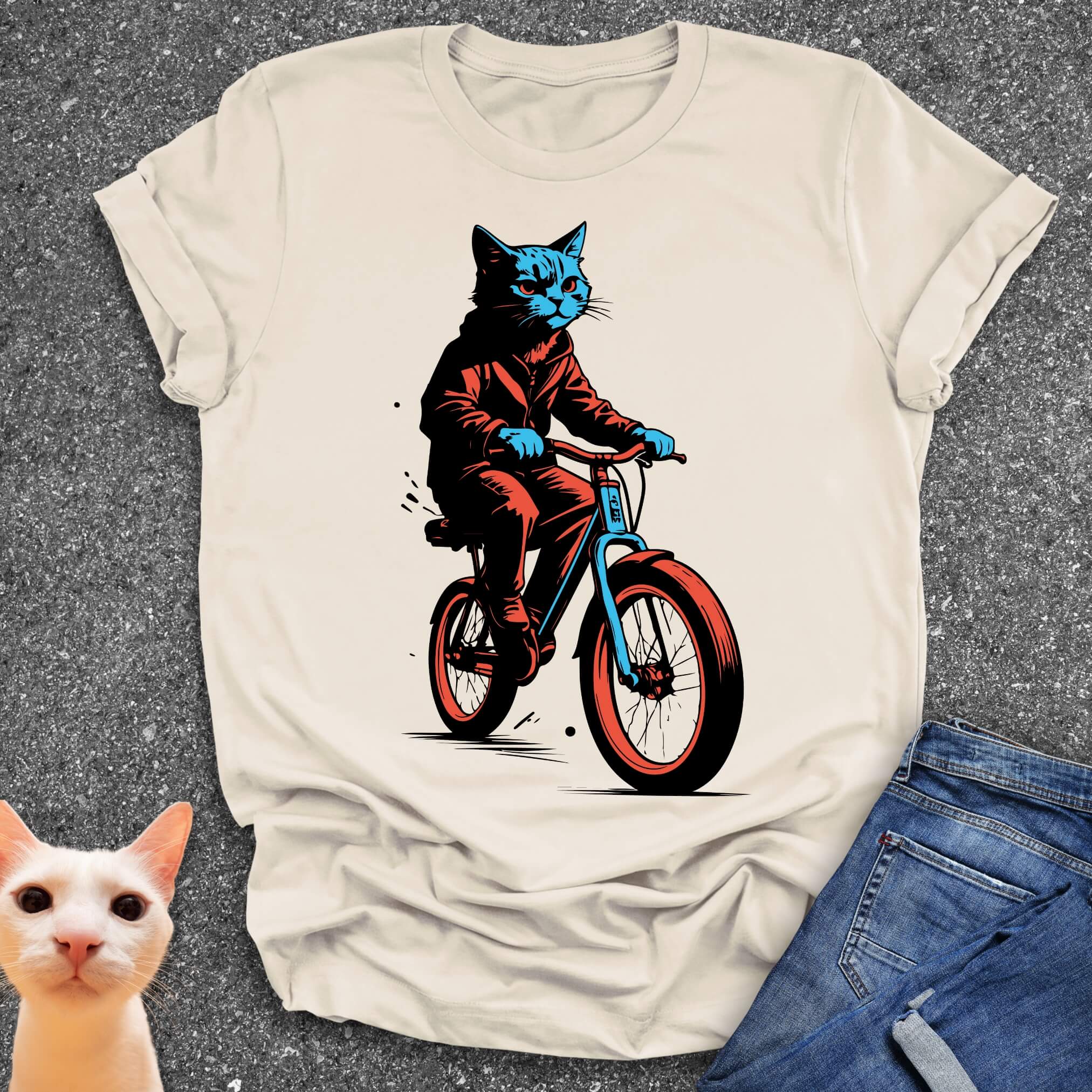 Cat Cyclist T-Shirt