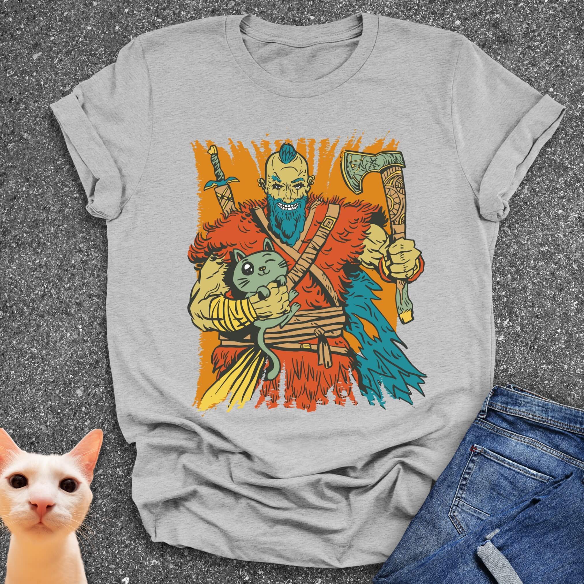 Viking & Cat T-Shirt