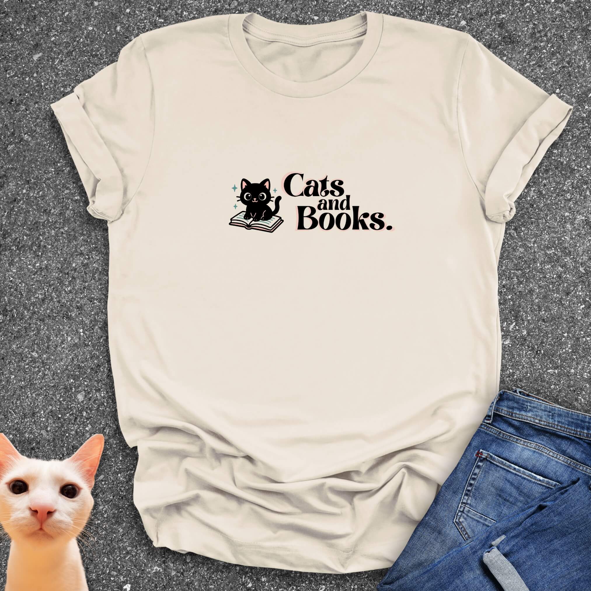 Cats and Books T-Shirt