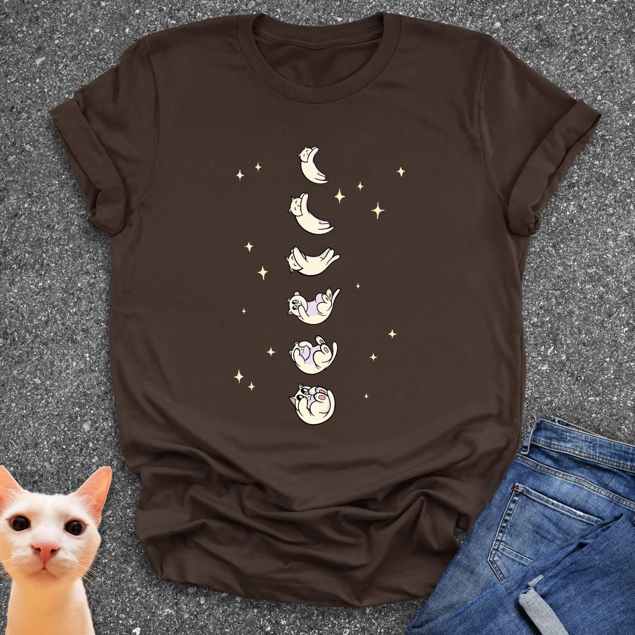 Cat Moon Phases T-Shirt