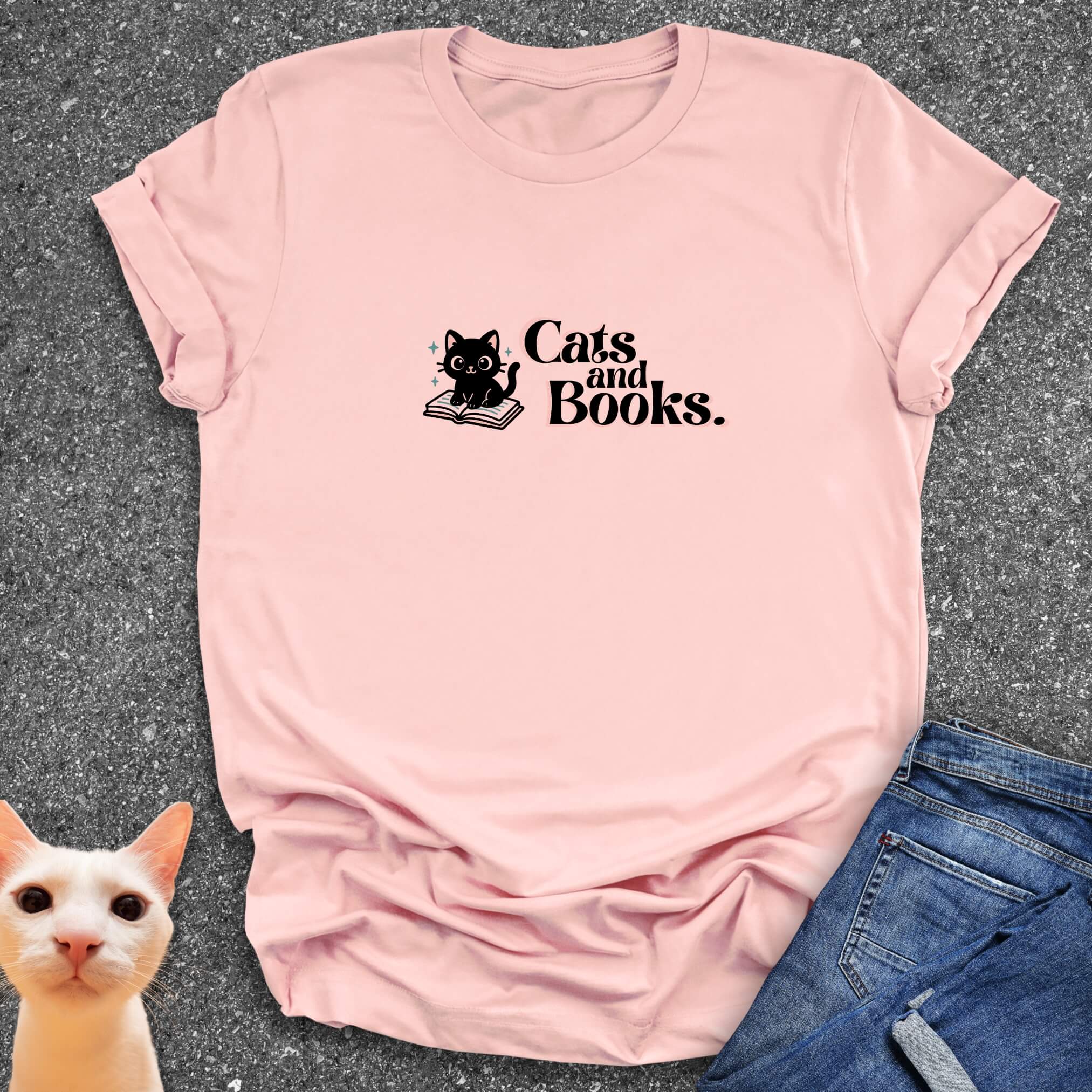 Cats and Books T-Shirt