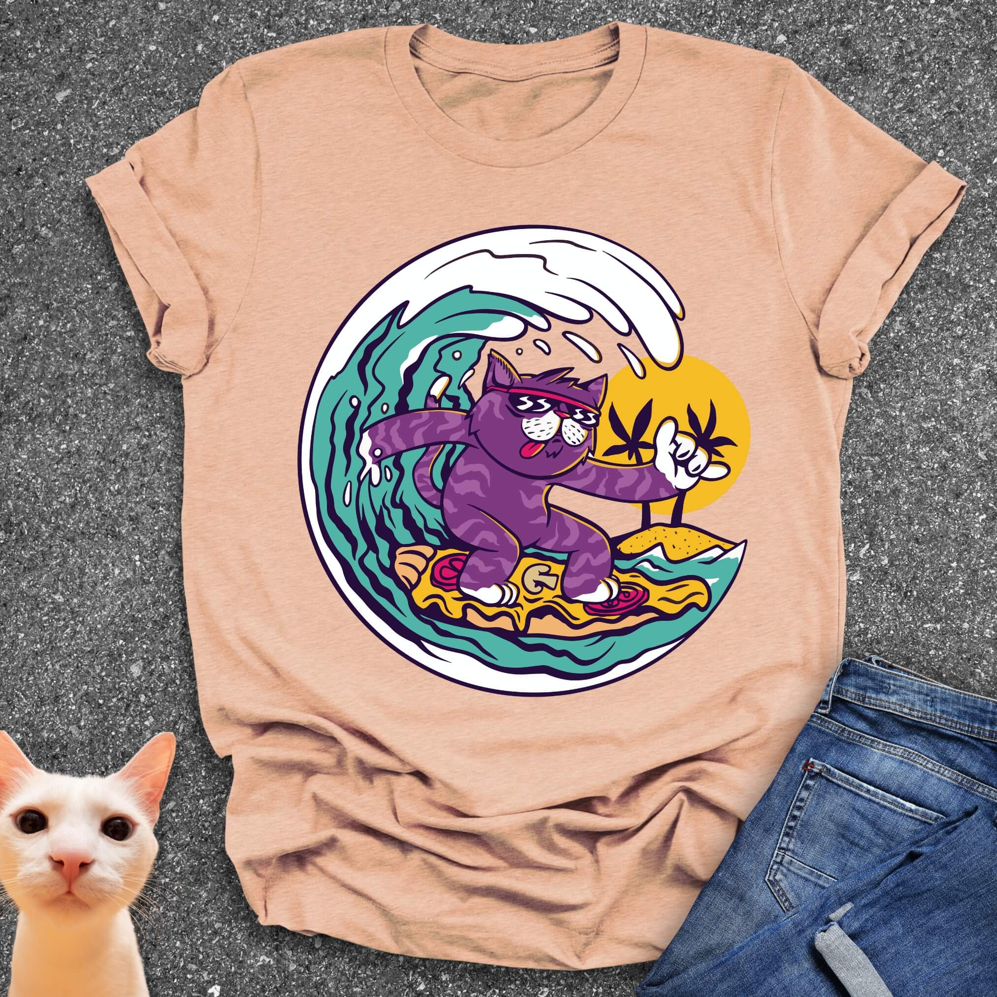 Surfing Cat T-Shirt