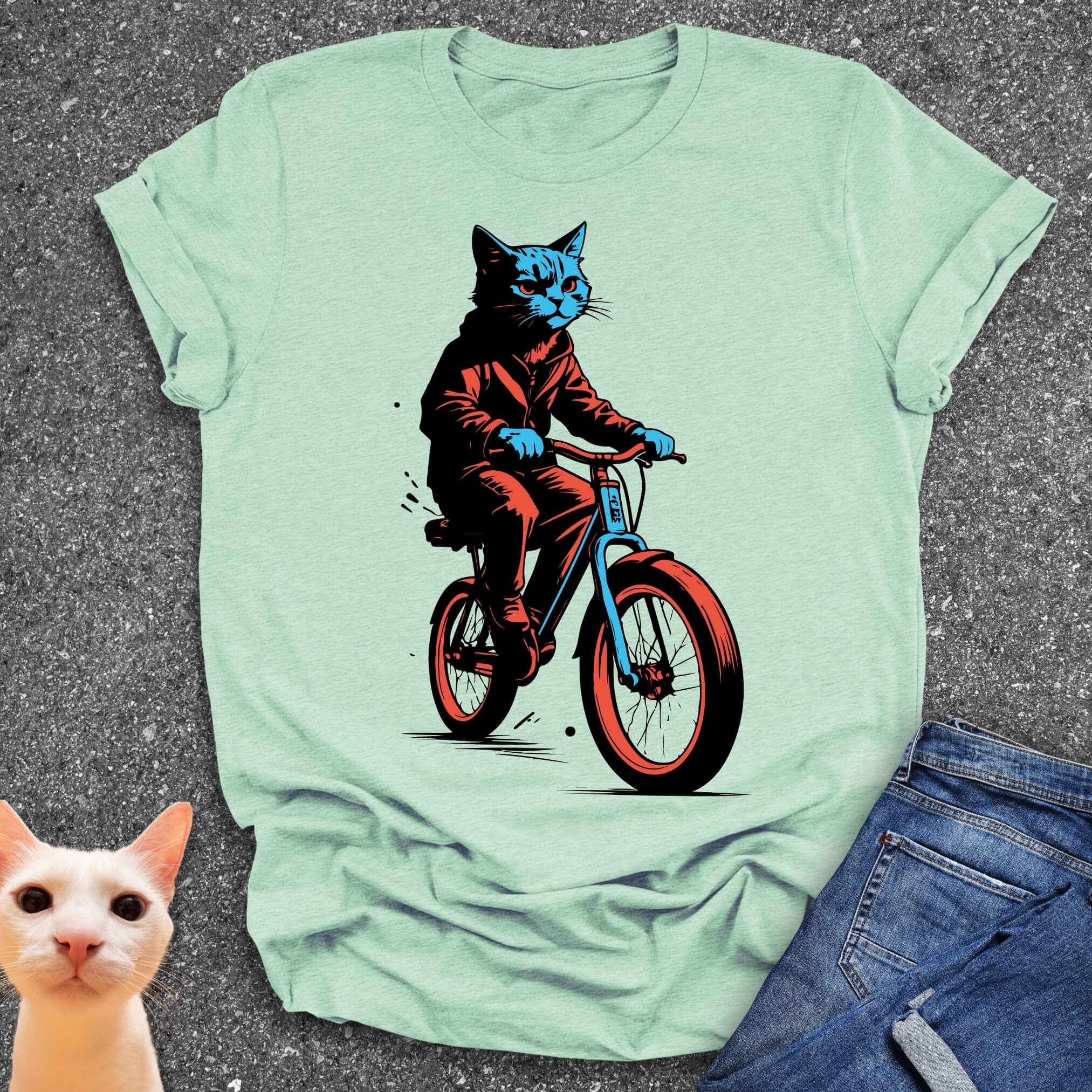 Cat Cyclist T-Shirt