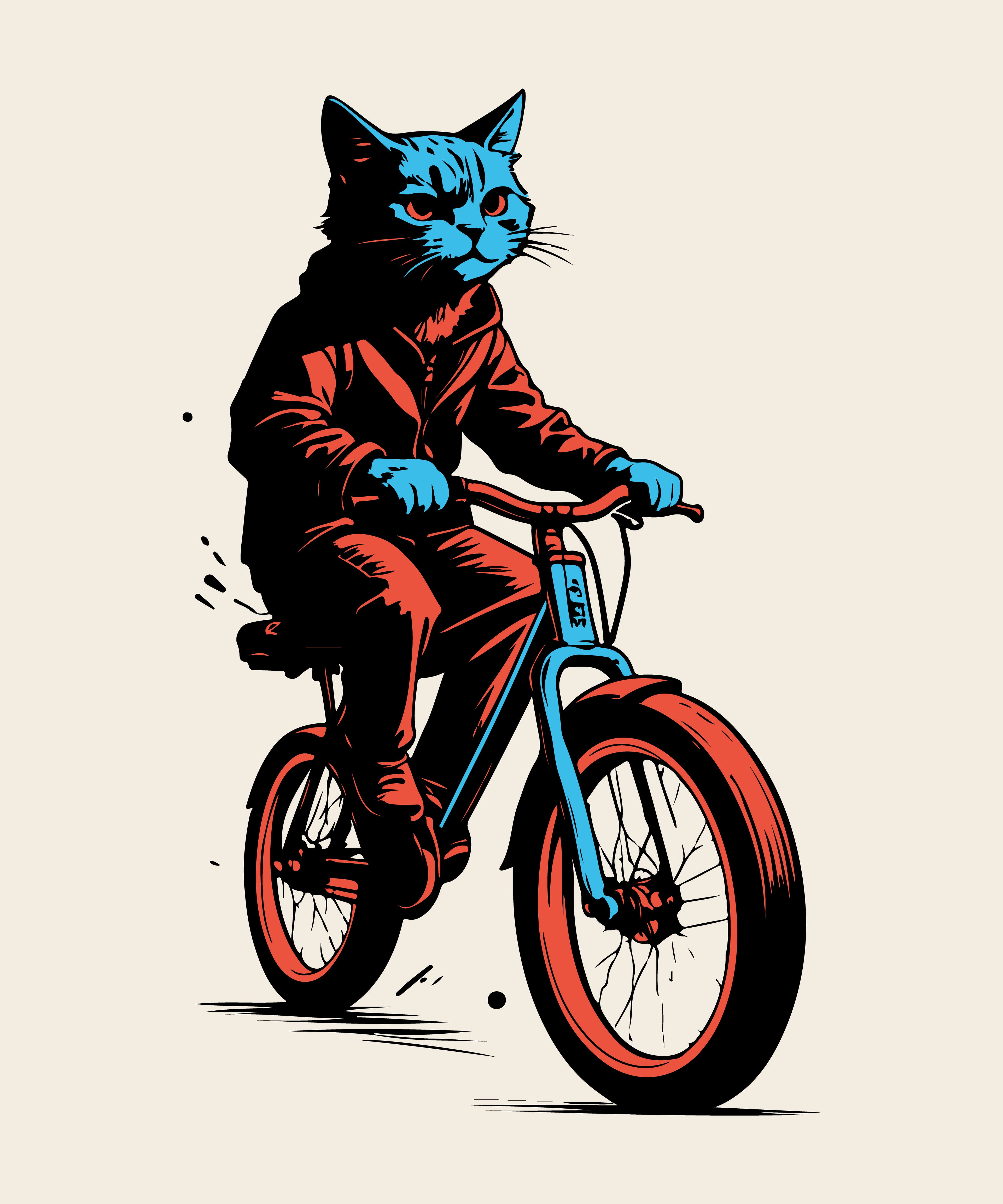 Cat Cyclist T-Shirt