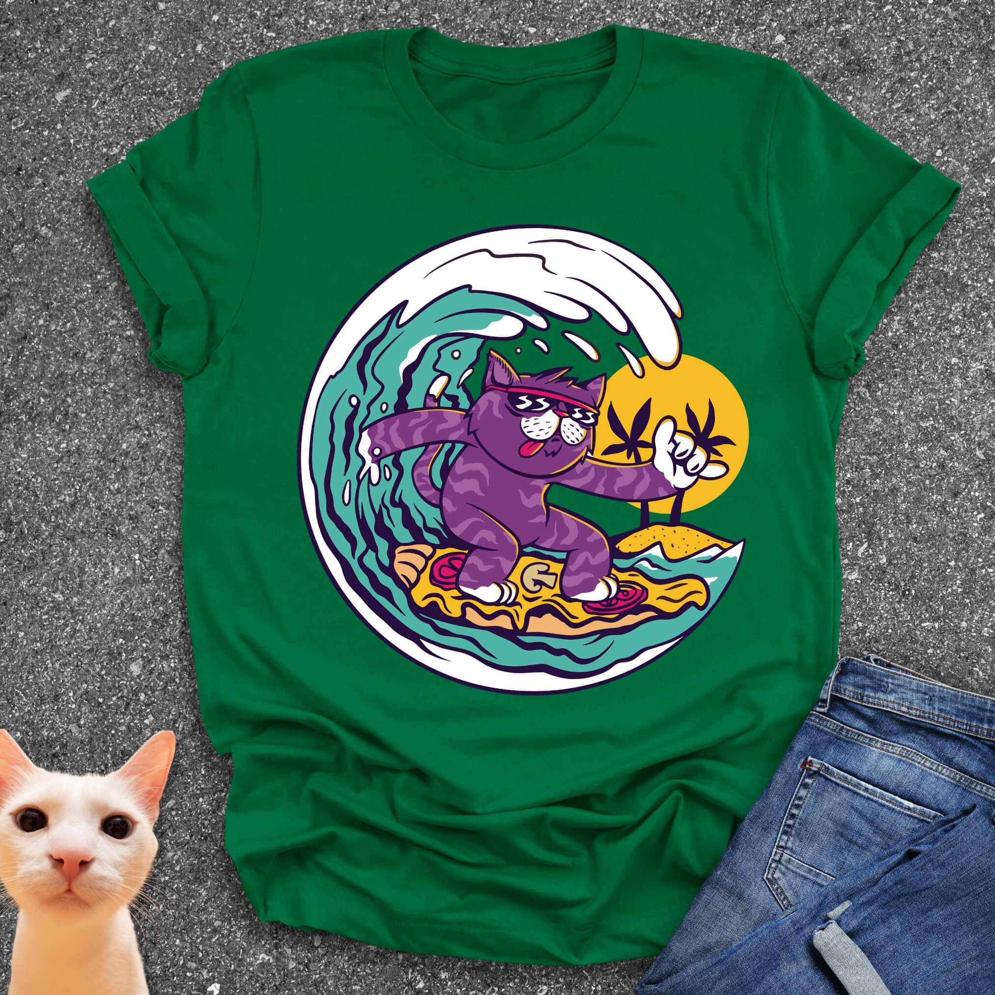 Surfing Cat T-Shirt