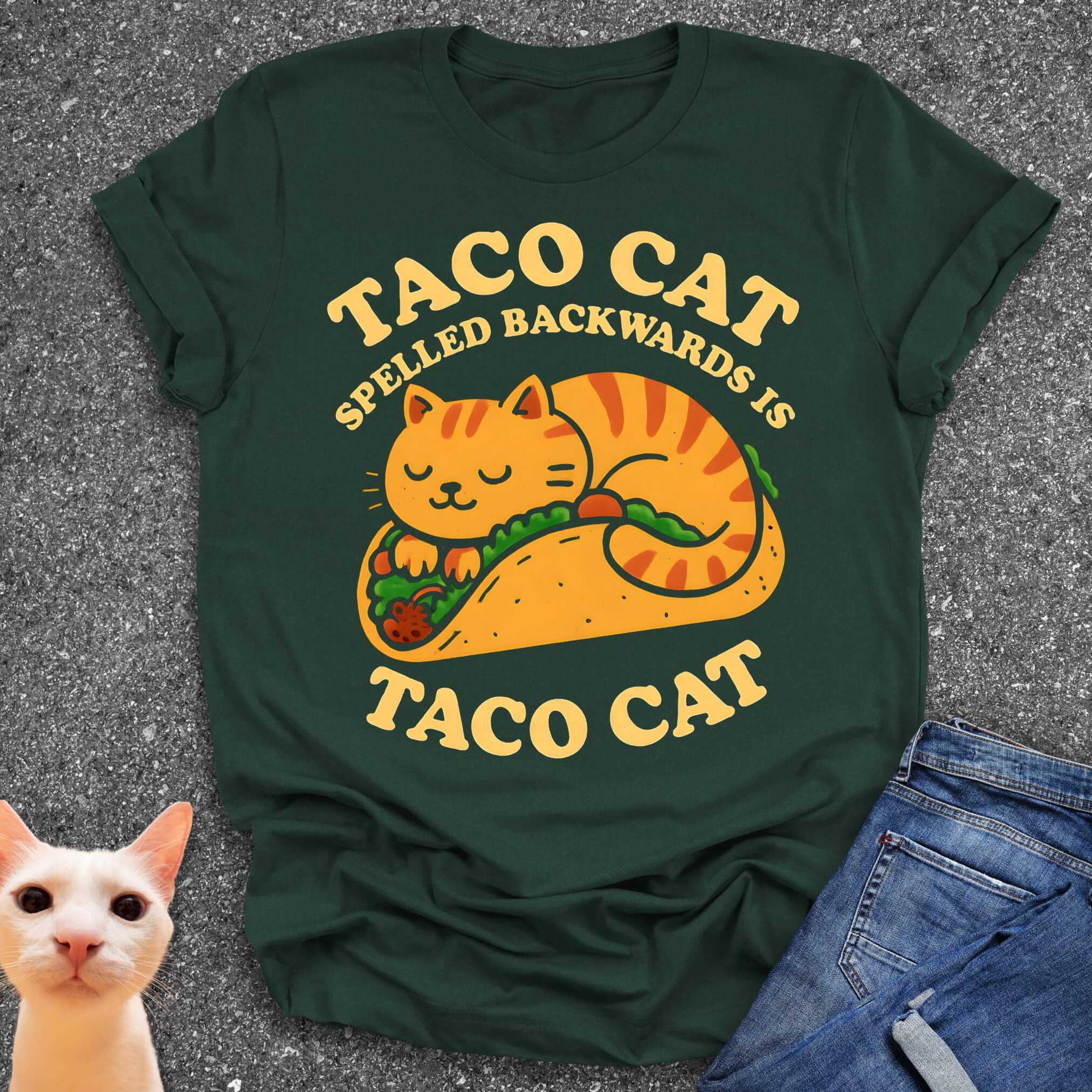 Taco Cat Spelled Backwards Is Taco Cat T-Shirt