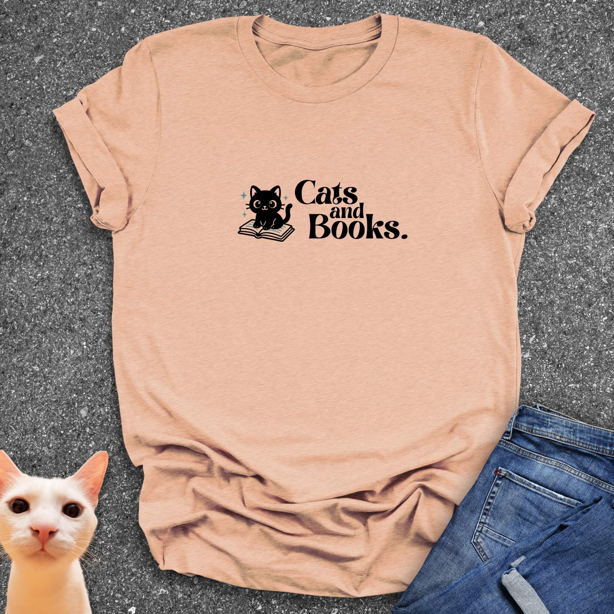 Cats and Books T-Shirt