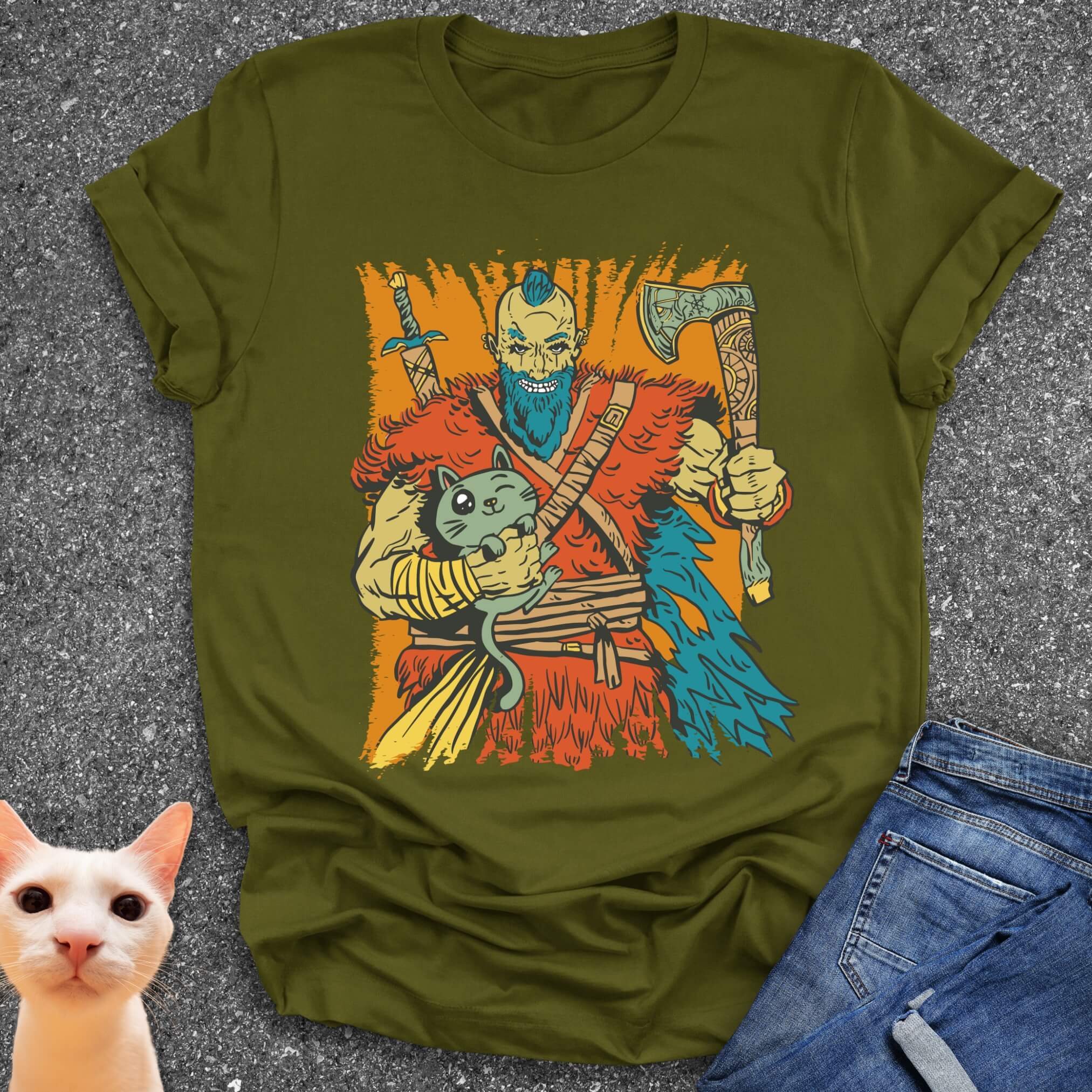 Viking & Cat T-Shirt