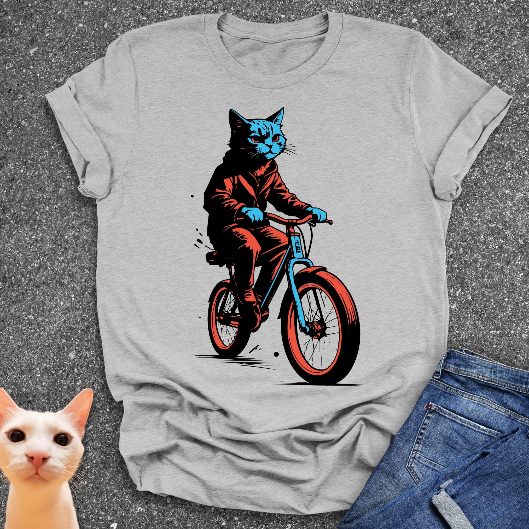 Cat Cyclist T-Shirt
