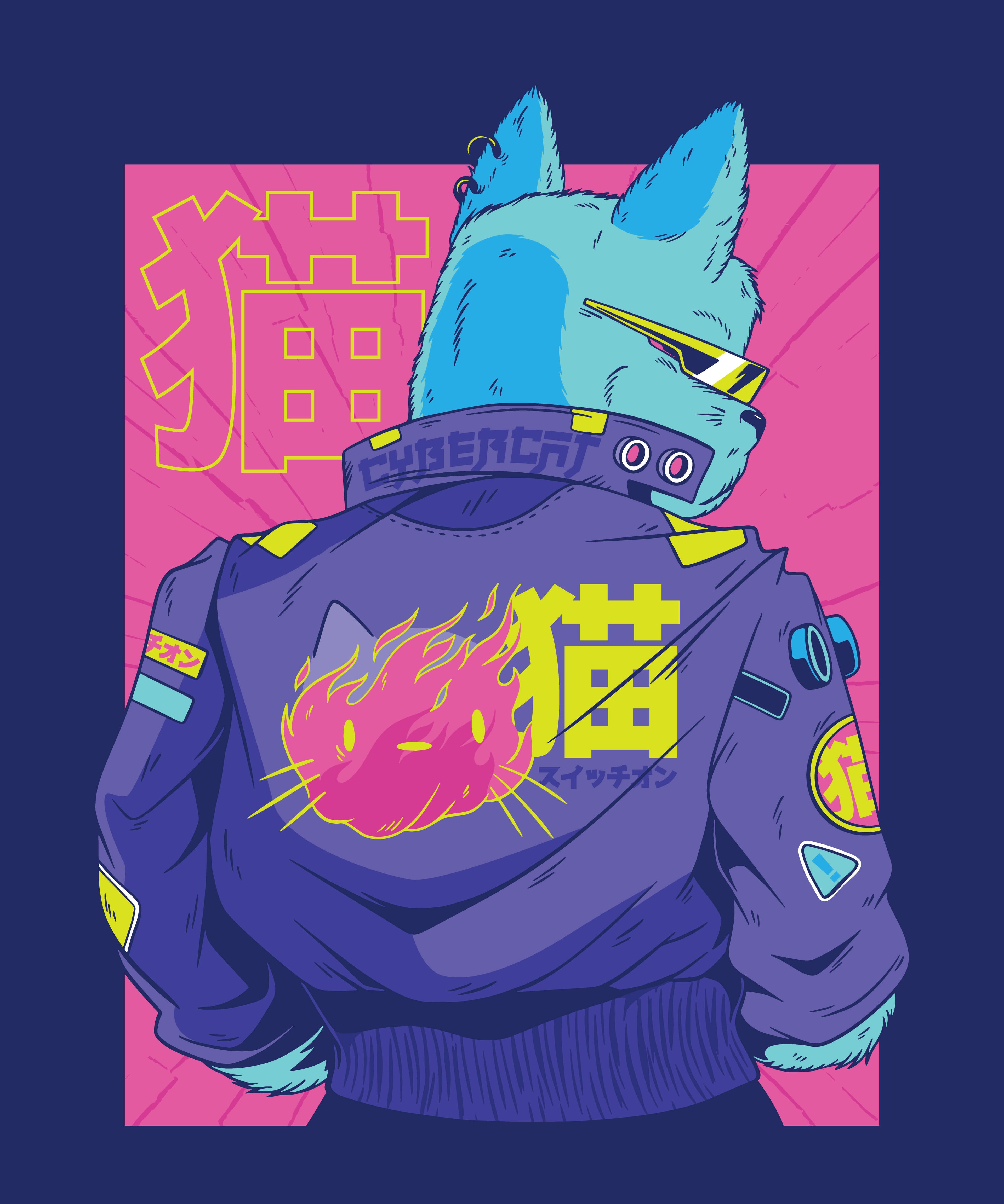 Cybercat T-Shirt (Back Design)
