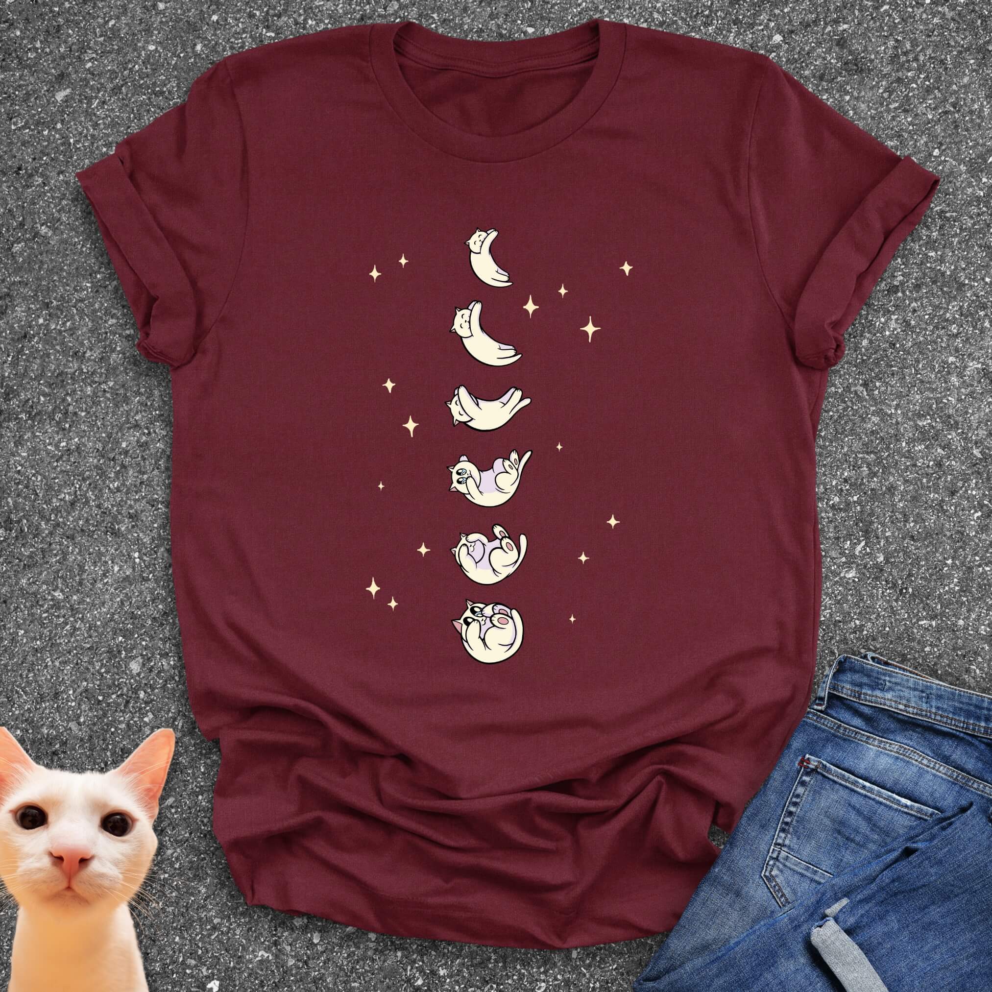 Cat Moon Phases T-Shirt
