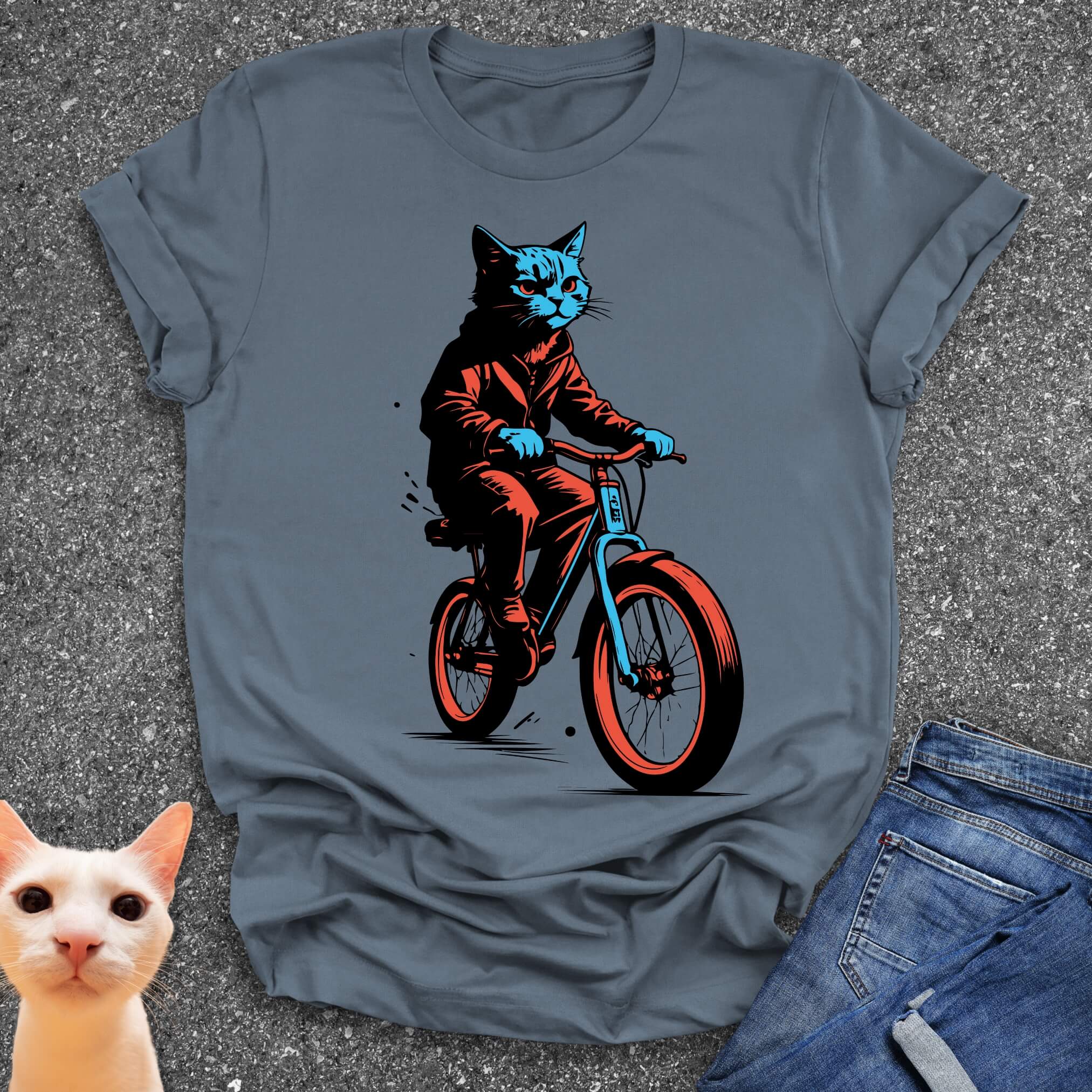Cat Cyclist T-Shirt