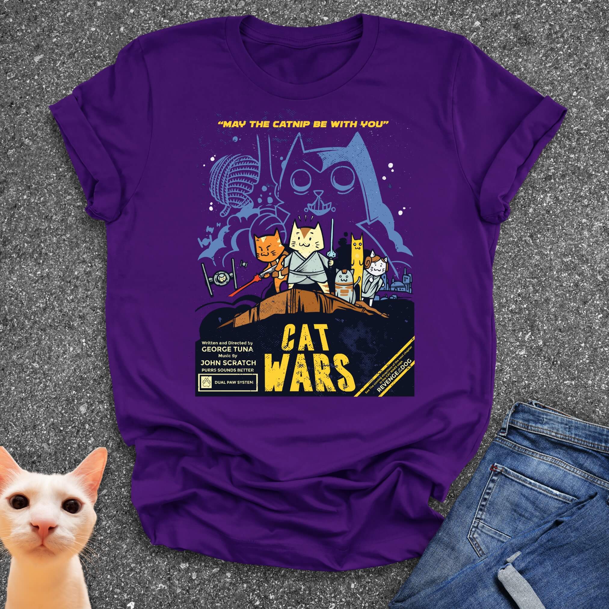 Cat Wars - May The Catnip Be With You T-Shirt