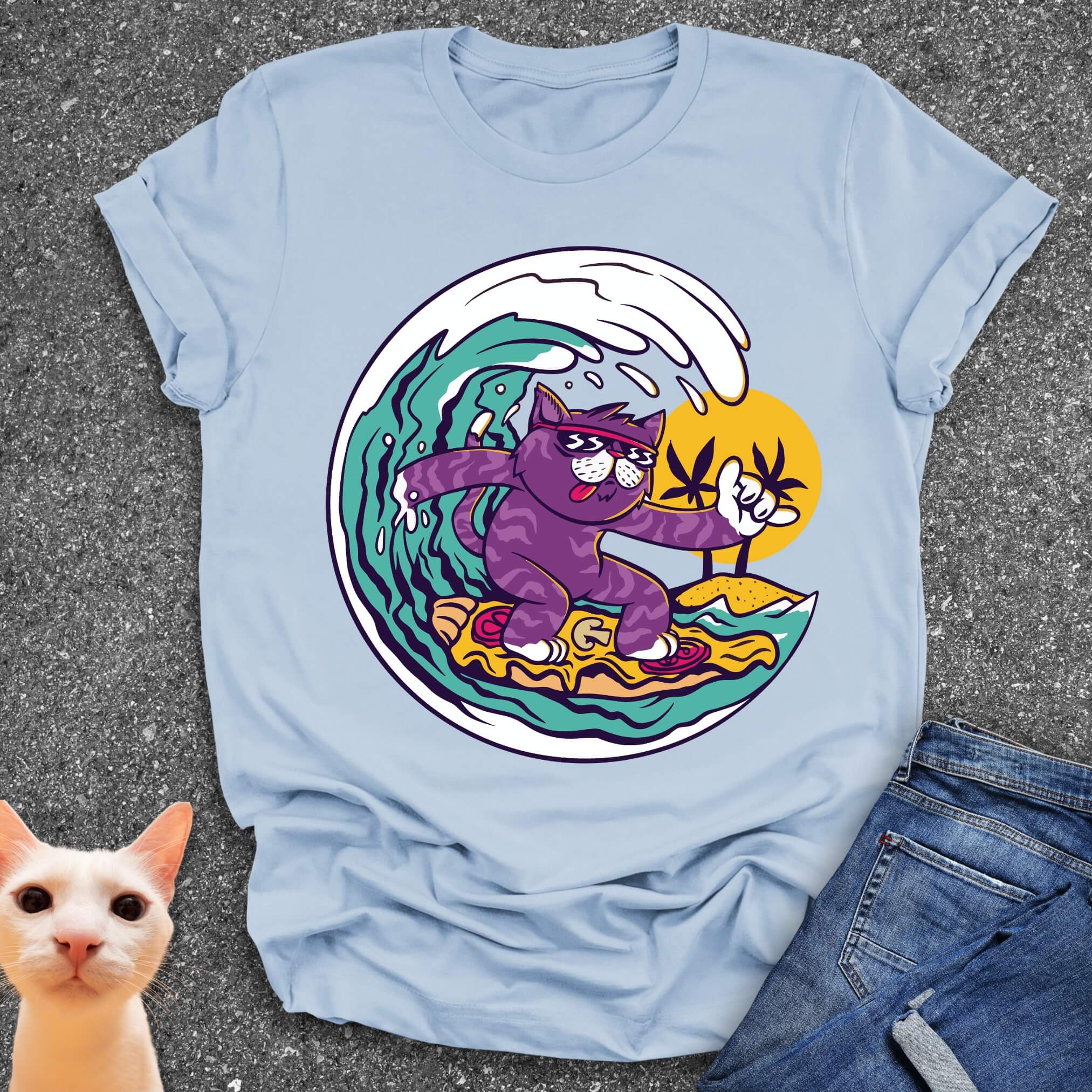Surfing Cat T-Shirt