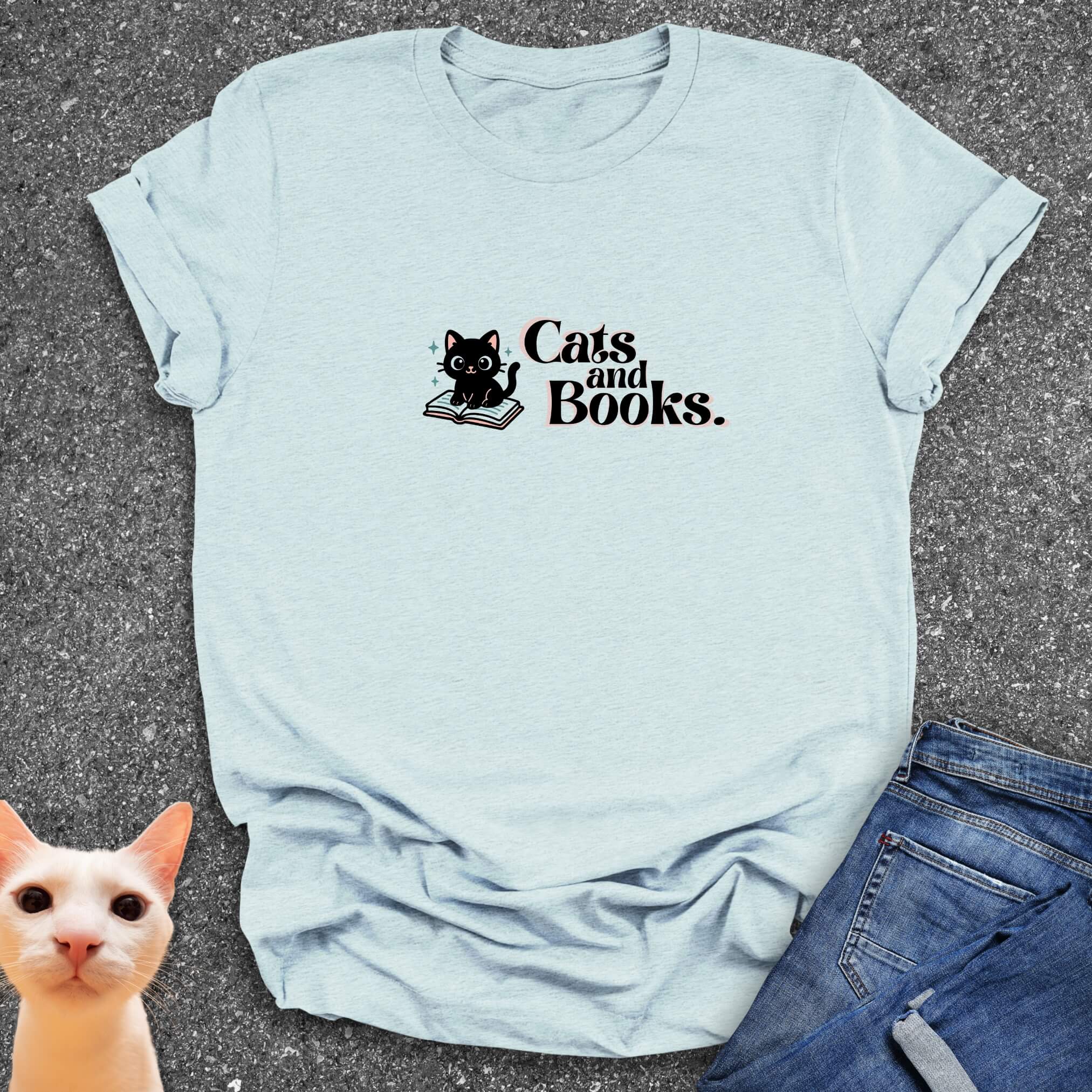 Cats and Books T-Shirt