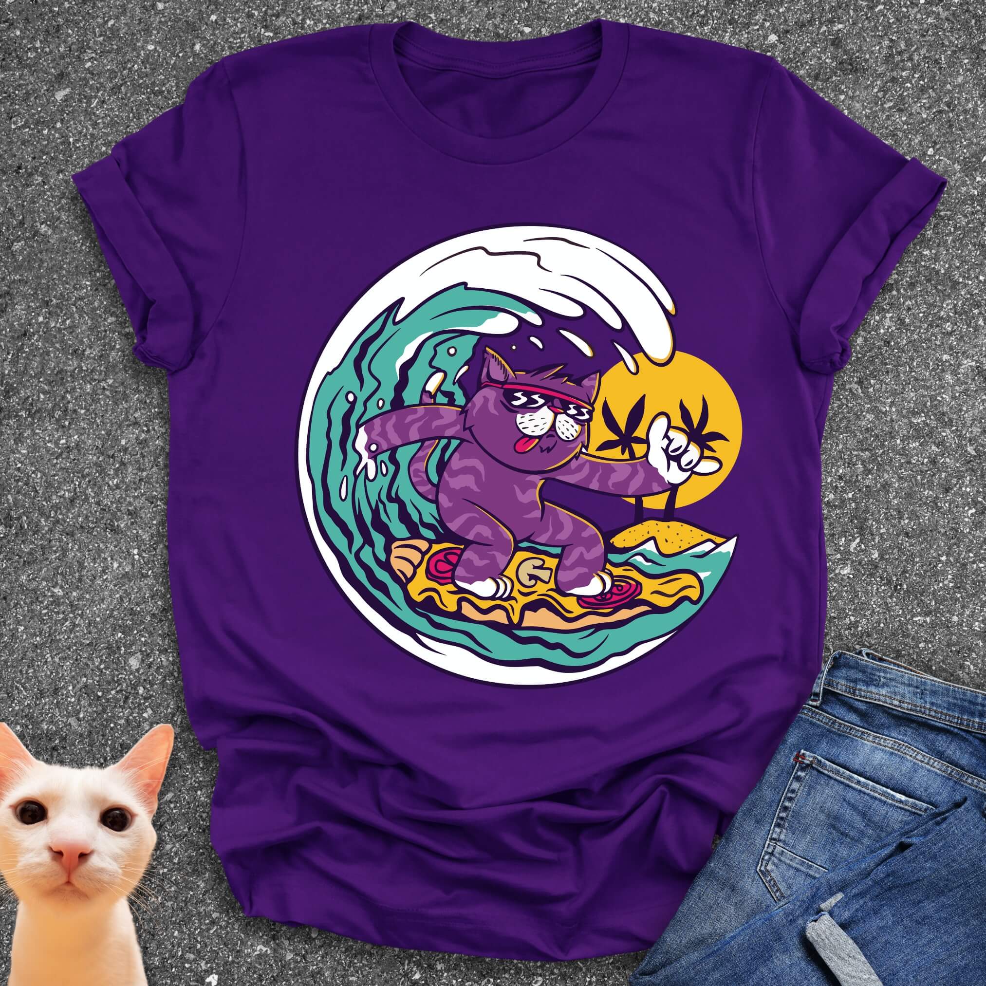 Surfing Cat T-Shirt