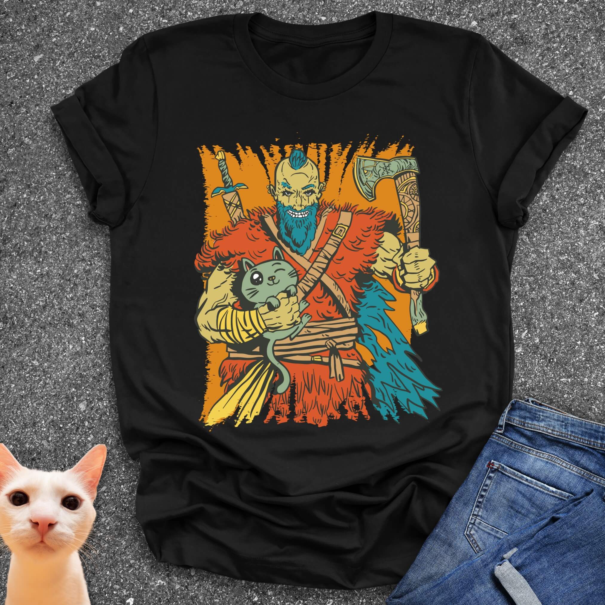 Viking & Cat T-Shirt