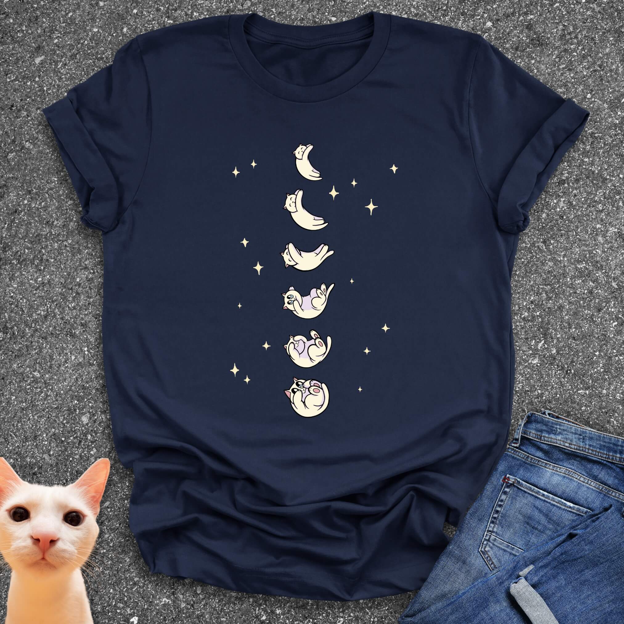 Cat Moon Phases T-Shirt