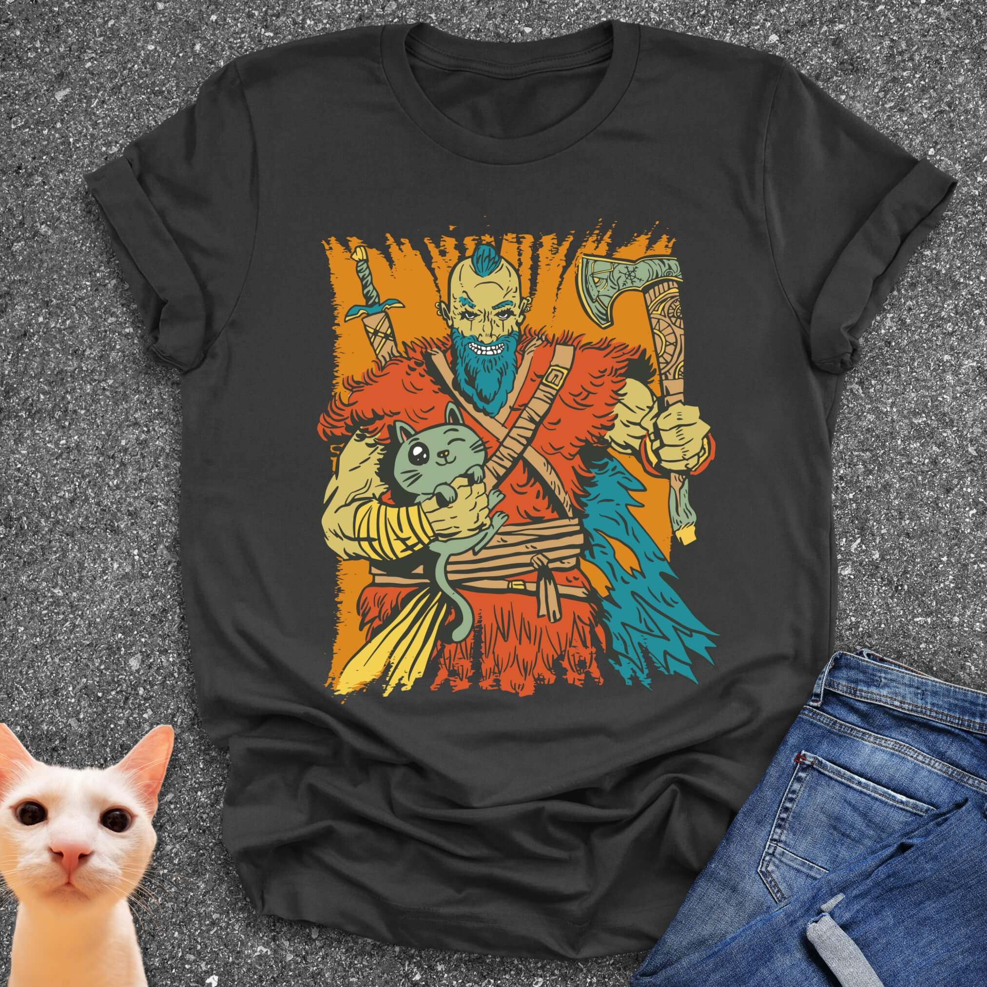 Viking & Cat T-Shirt