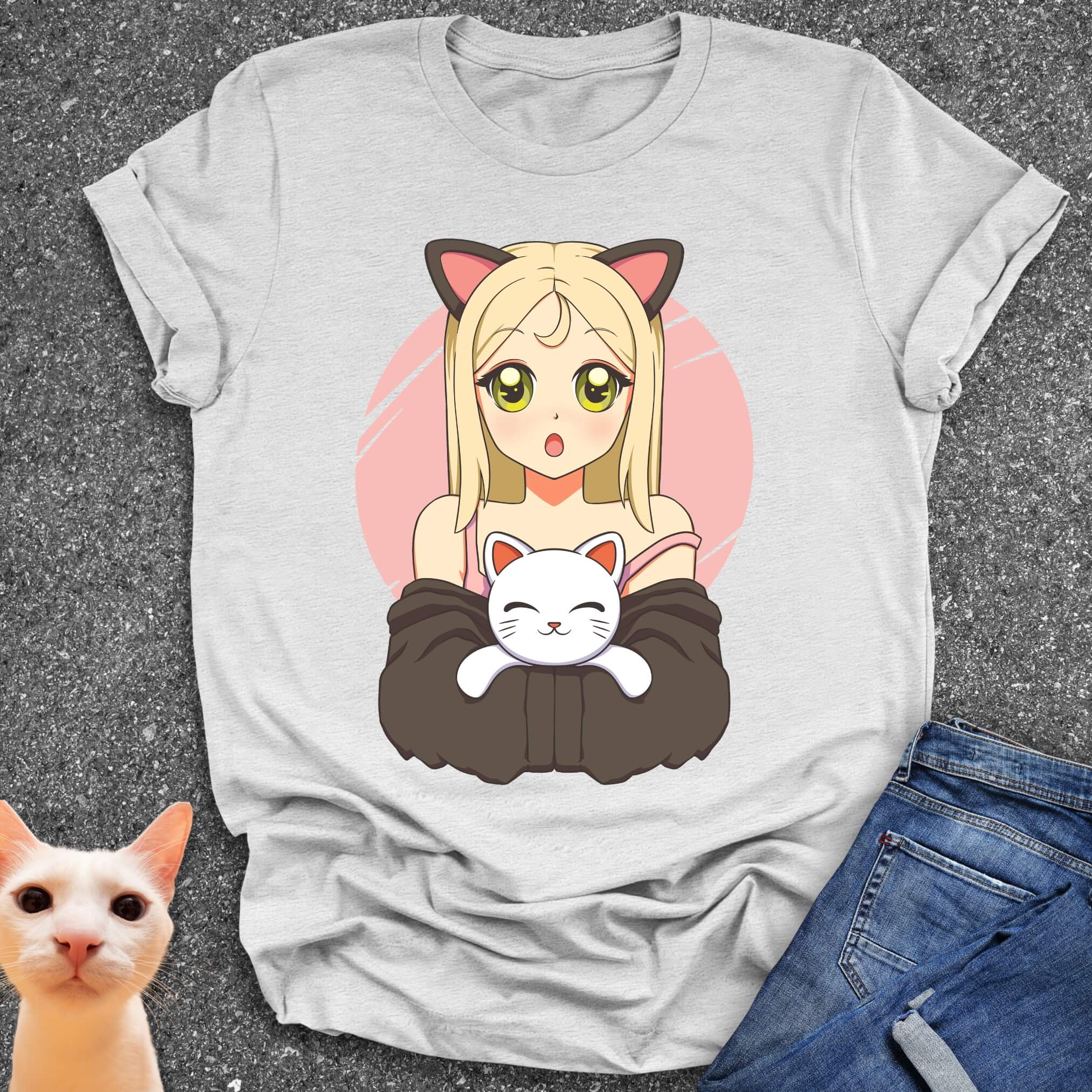 Kawaii Neko Girl T-Shirt