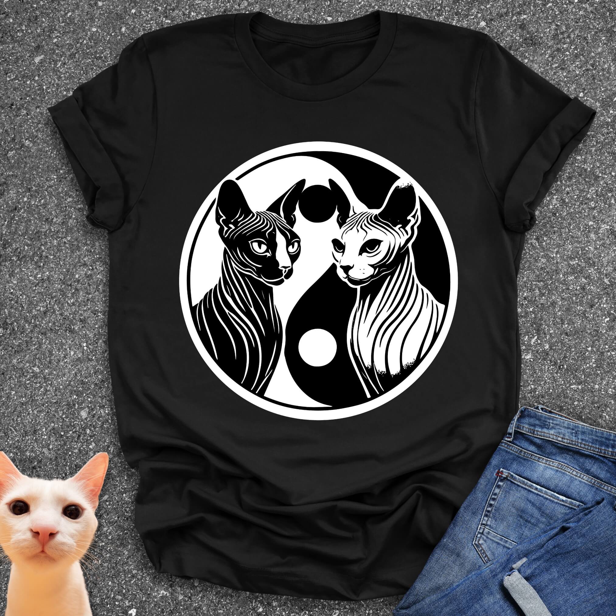 Yin Yang Cats T-Shirt