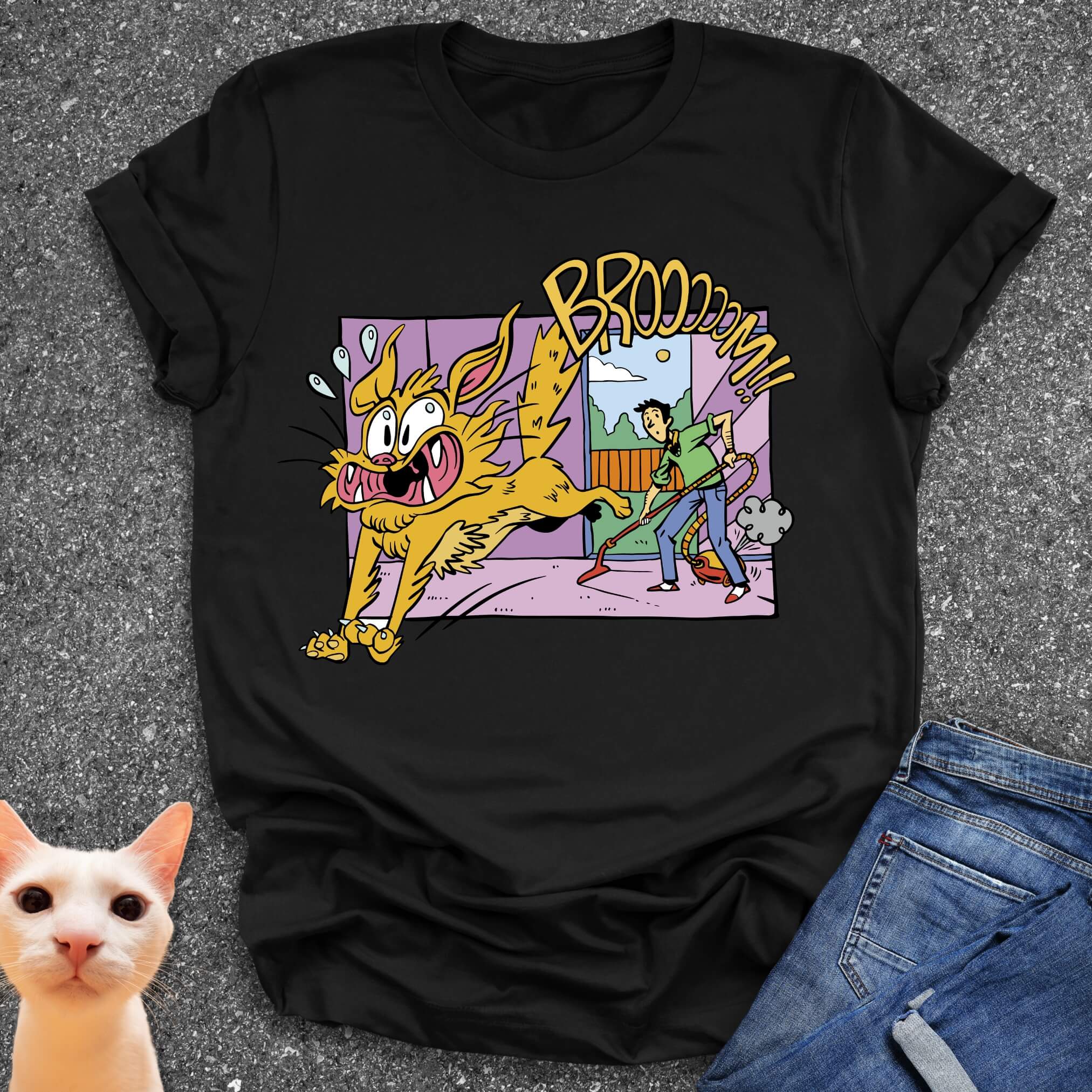 BROOM! Cat Chaos T-Shirt