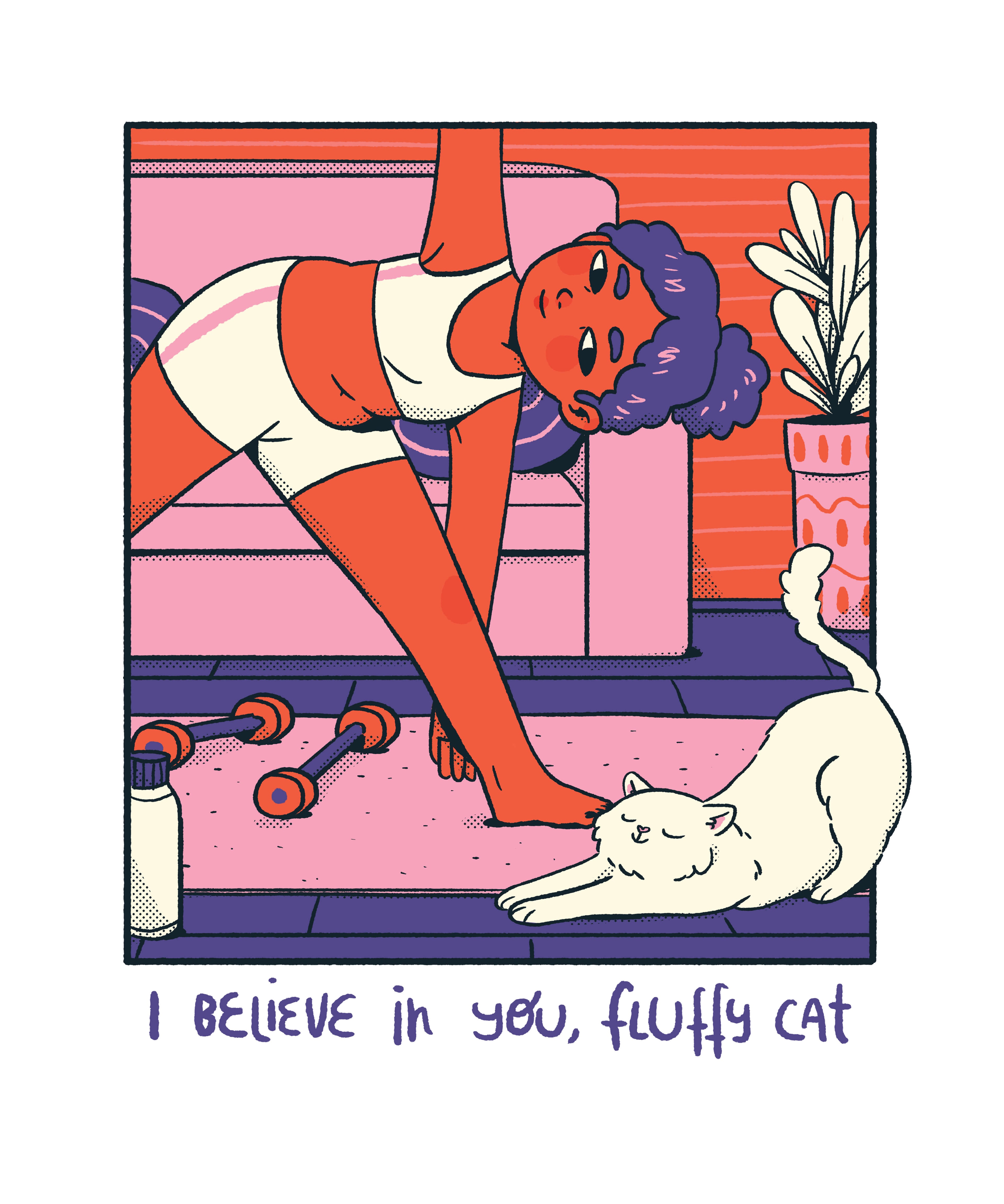 I Believe in You, Fluffy Cat T-Shirt