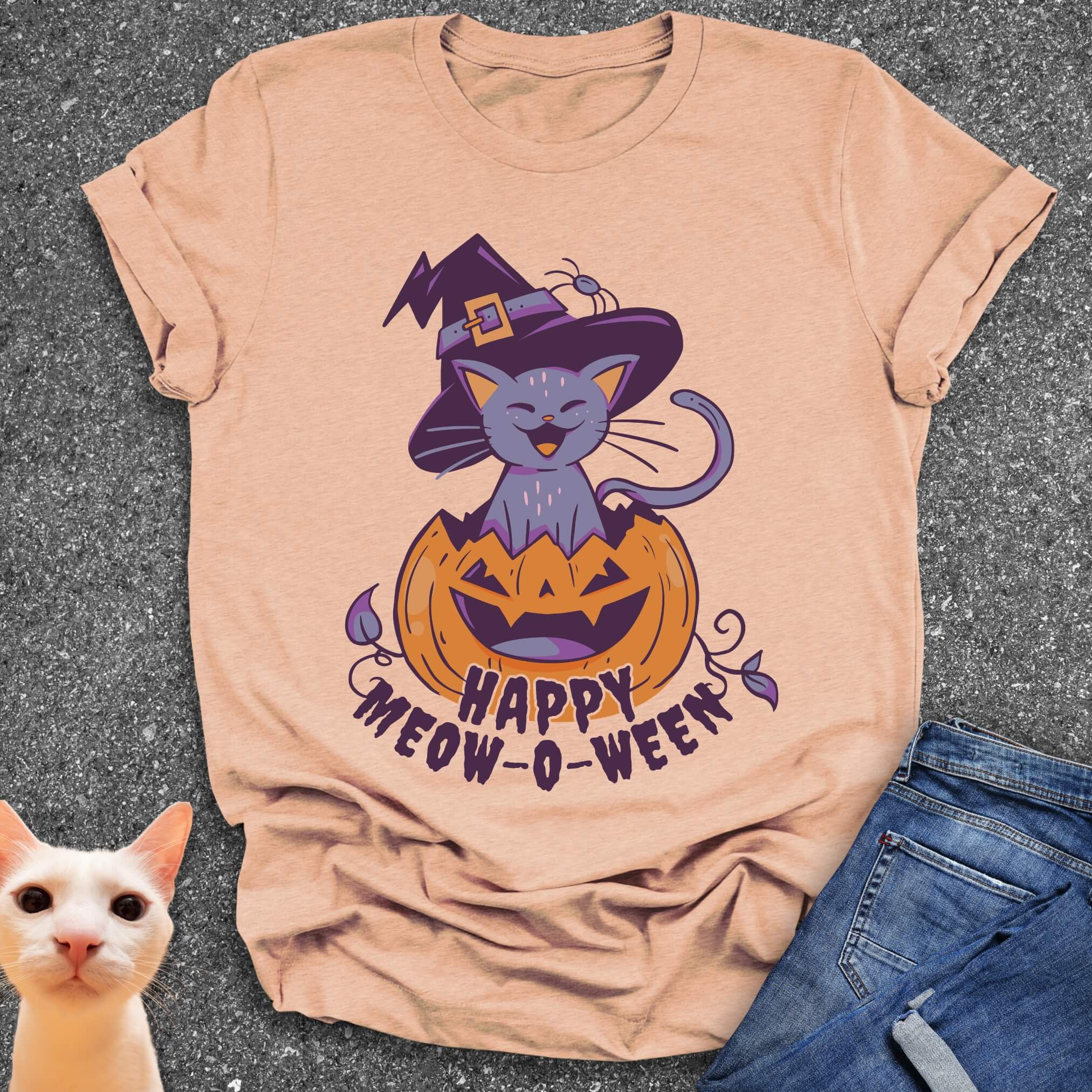 Happy Meow-o-Ween T-Shirt
