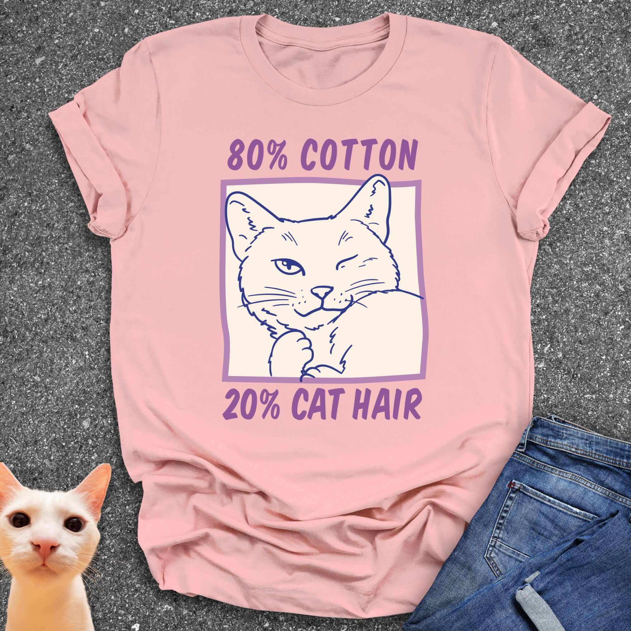 80% Cotton 20% Cat Hair T-Shirt