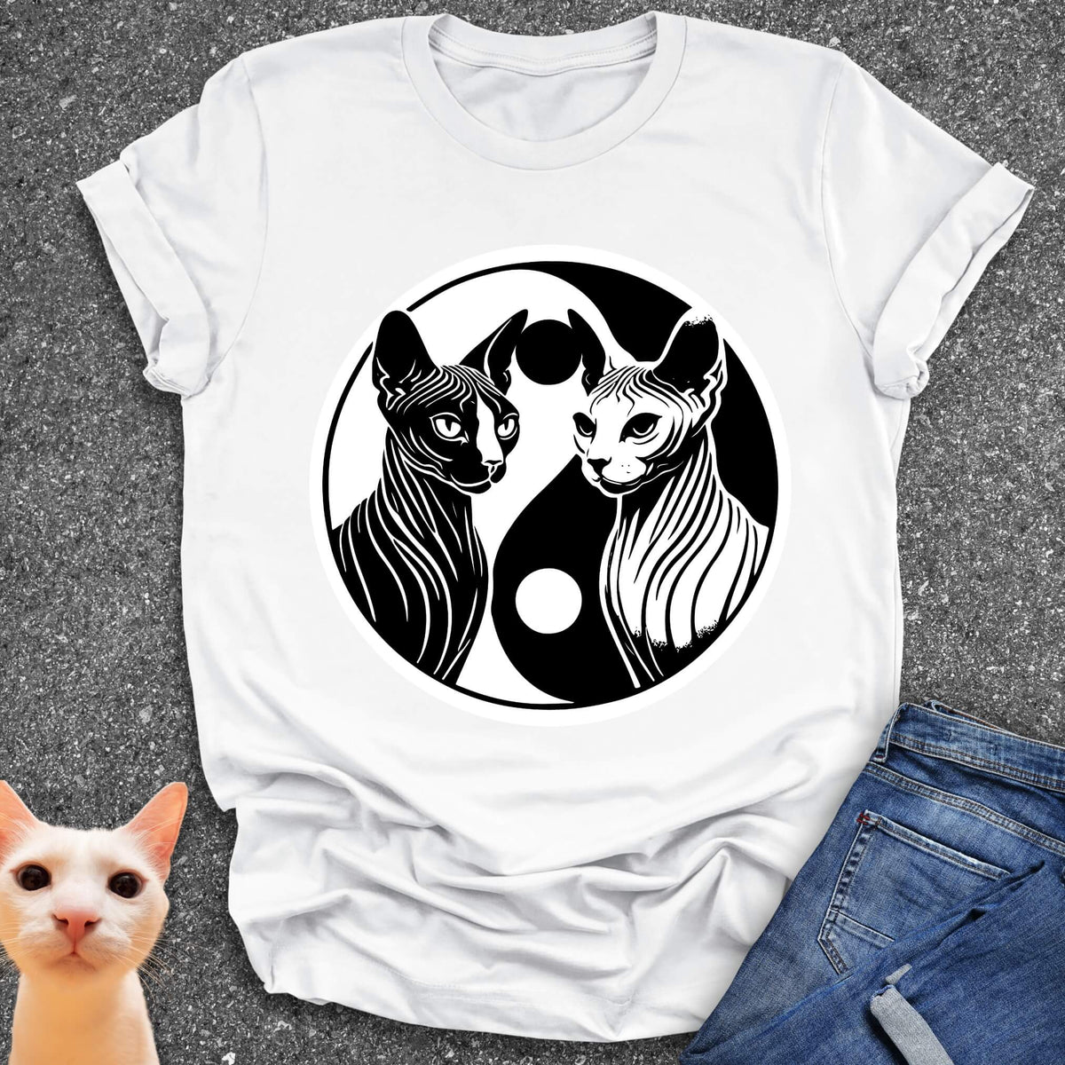 Yin Yang Cats T-Shirt