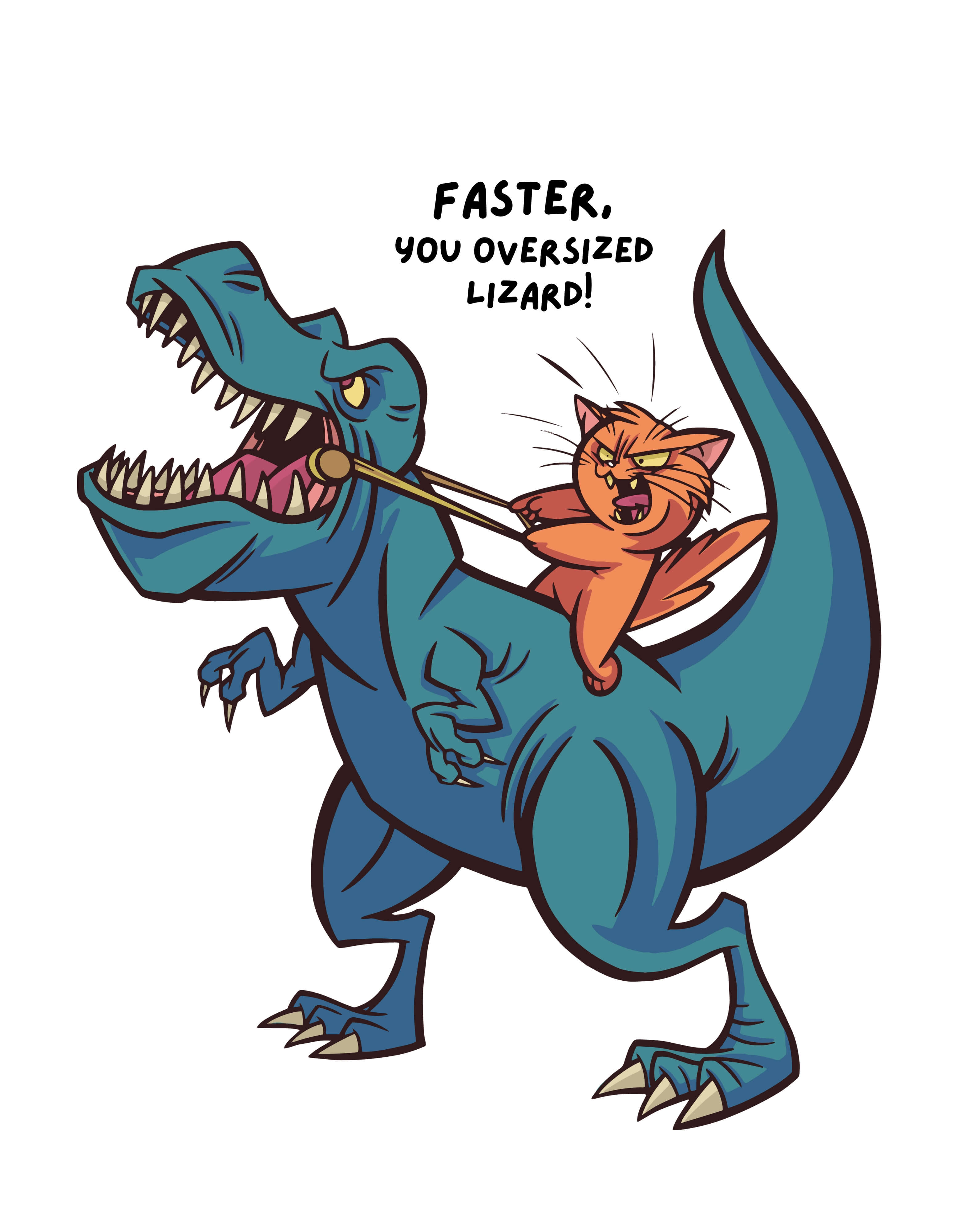 Faster You Oversized Lizard T-Shirt